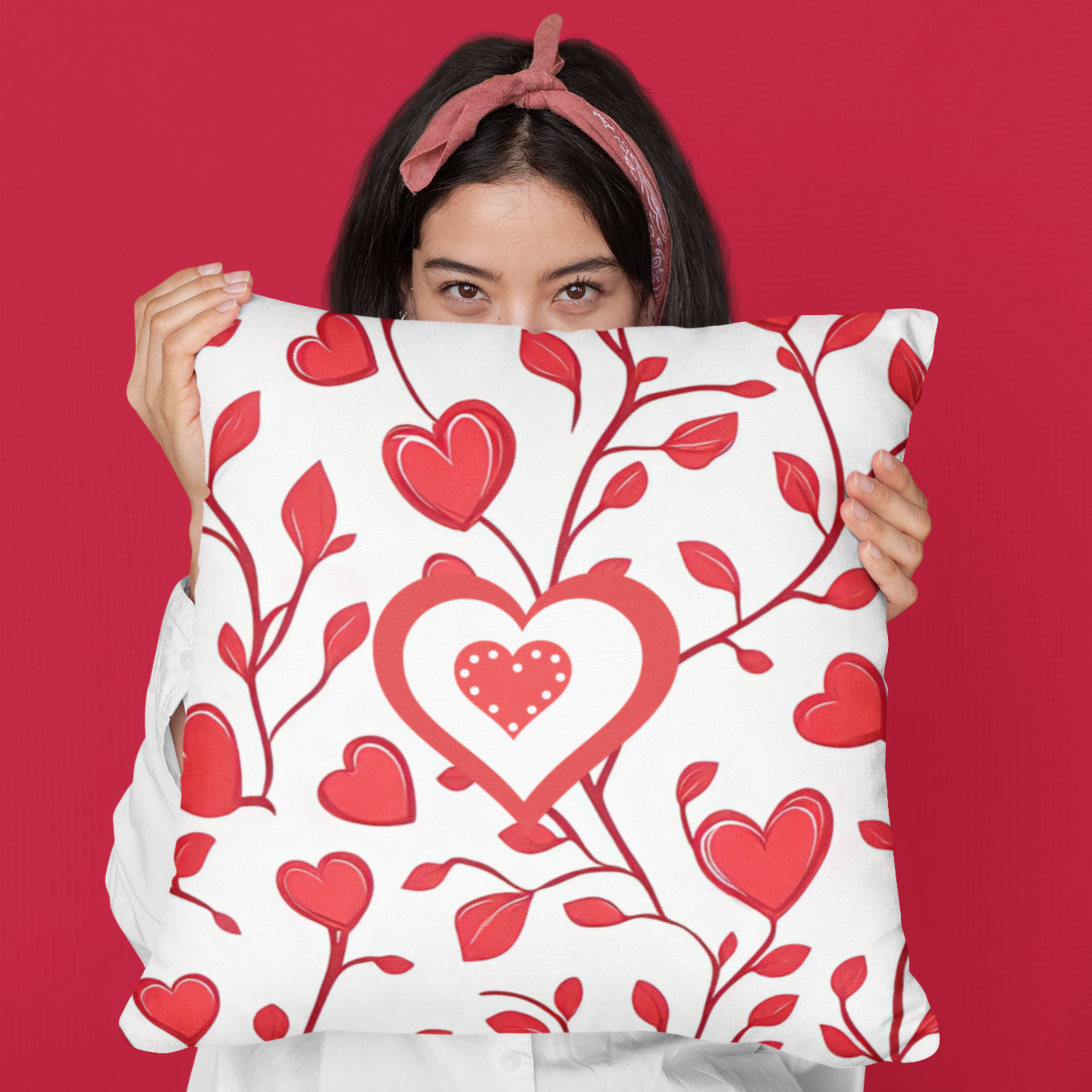 Bold Heart Love-Themed Accent Pillow For V-Day Love-Inspired Cushion For All Seasons Heart Themed Home Decor for Valentine's Day Gift