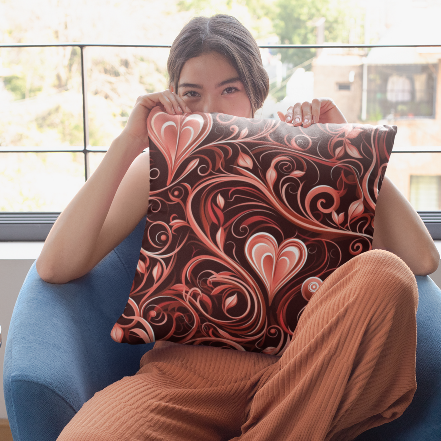 Copy of Romantic Valentine Decor Accent Pillow Gift For Her Heart Patterned Home Accessory Double-Sided Love-Themed Accent throw Pillow V-Day Present