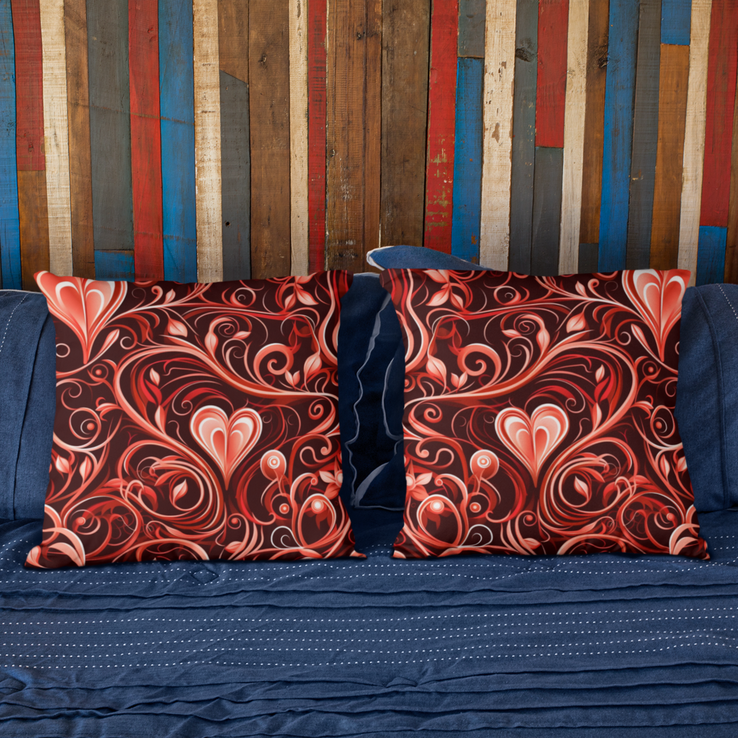 Copy of Romantic Valentine Decor Accent Pillow Gift For Her Heart Patterned Home Accessory Double-Sided Love-Themed Accent throw Pillow V-Day Present