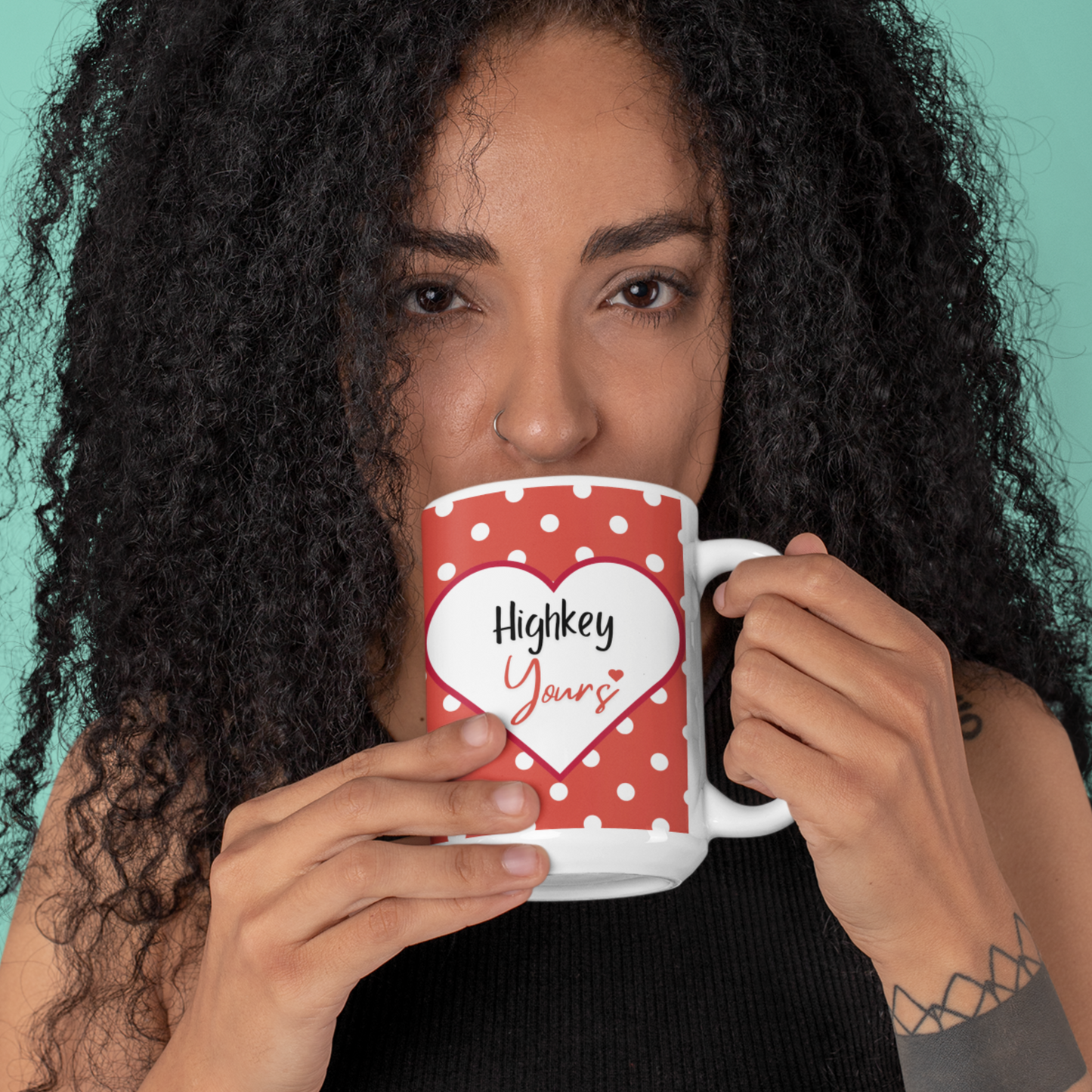 Funny Gen Z Valentine's Coffee Mug For Couples Trendy Modern Love Drinkware Lowkey Obsessed Highkey Yours Unique Love-Themed Gift Mug