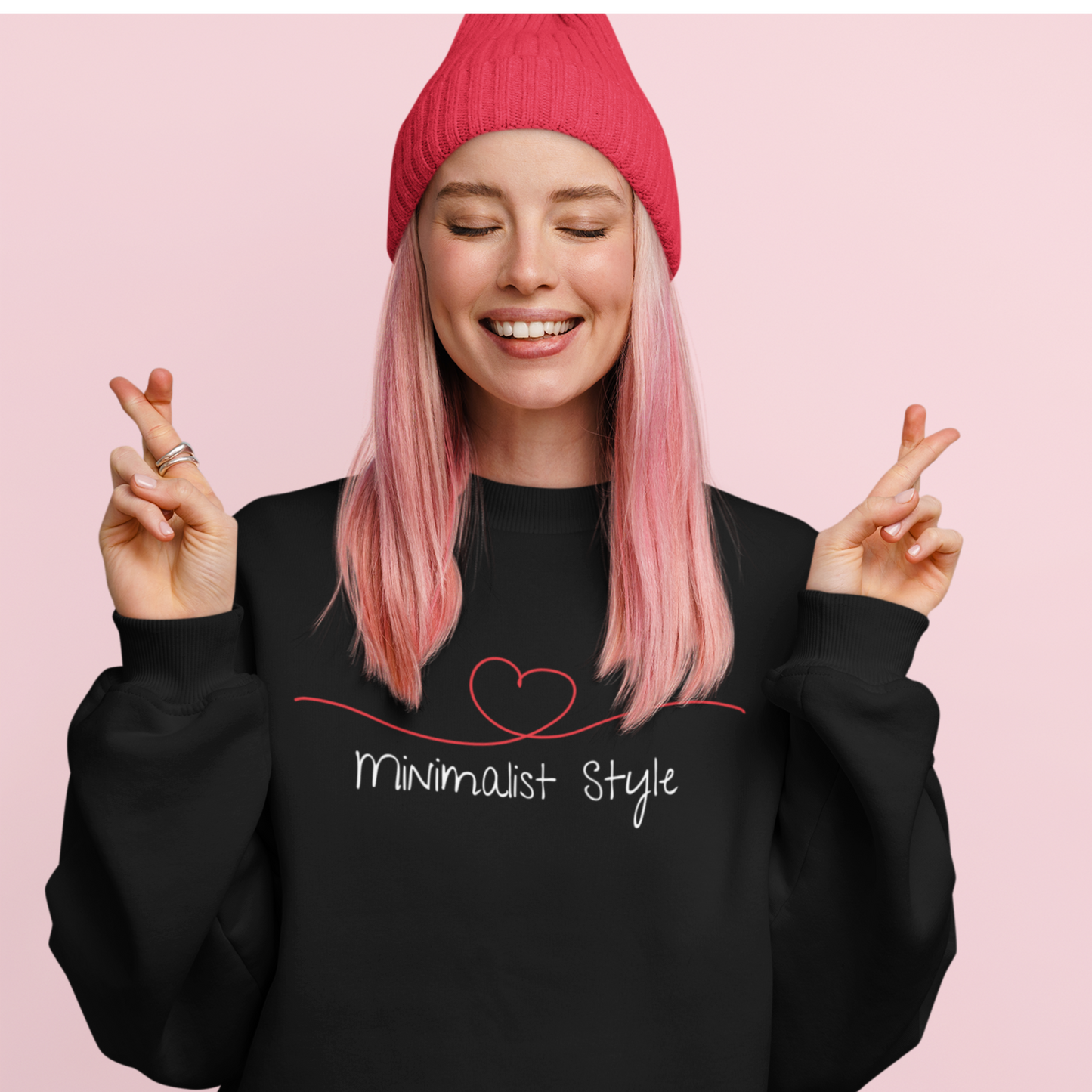 Eco-Friendly Valentine Sweatshirt Heart Design Minimalist Love-Inspired Clothing Thoughtful Gift Idea For Lovers Of Minimalism V-Day Shirt