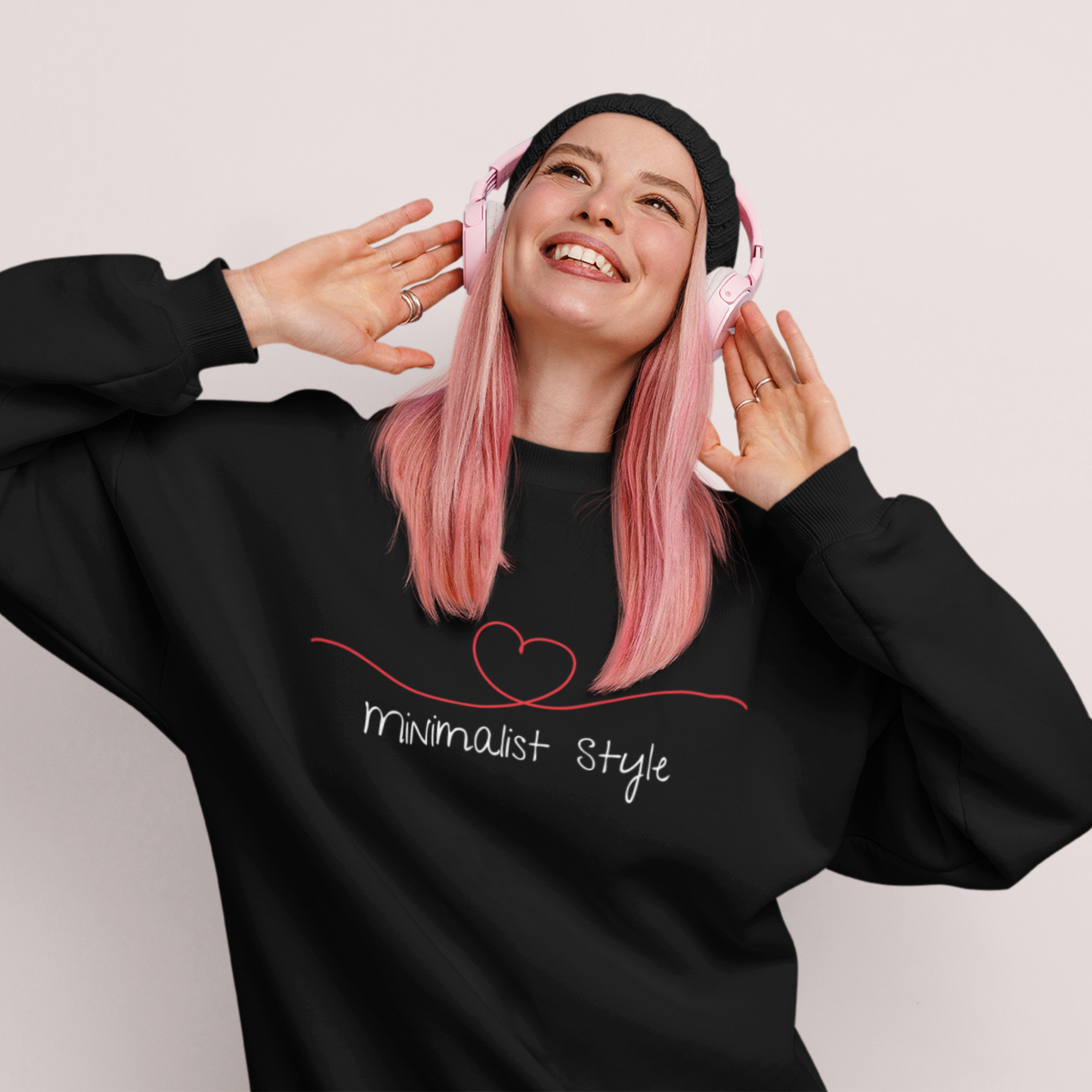 Eco-Friendly Valentine Sweatshirt Heart Design Minimalist Love-Inspired Clothing Thoughtful Gift Idea For Lovers Of Minimalism V-Day Shirt