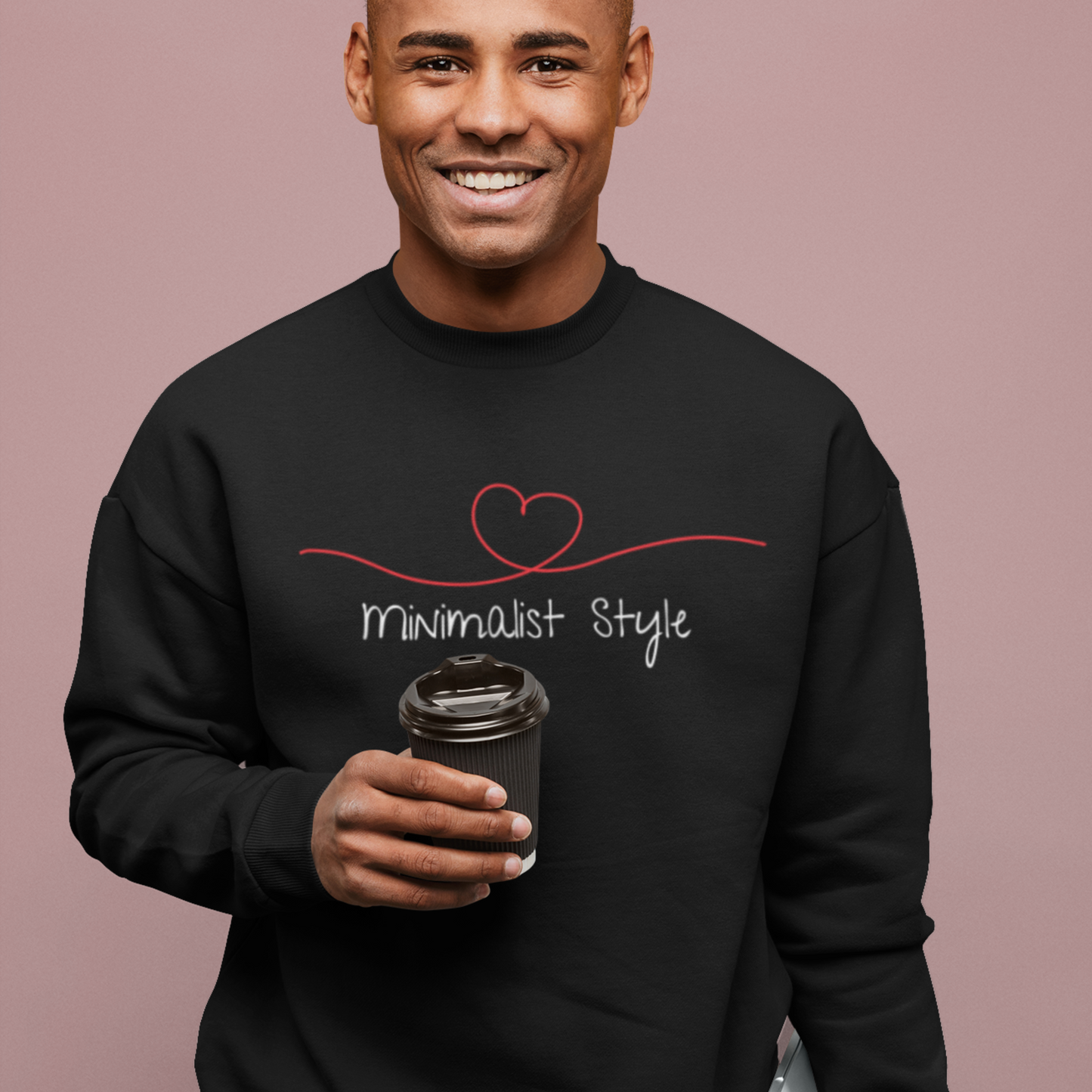 Eco-Friendly Valentine Sweatshirt Heart Design Minimalist Love-Inspired Clothing Thoughtful Gift Idea For Lovers Of Minimalism V-Day Shirt