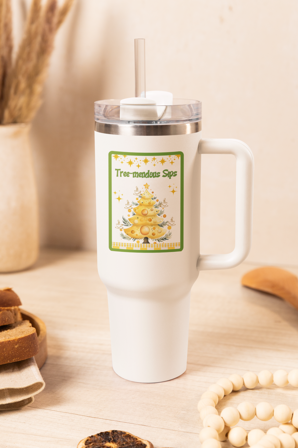 Tree-mendous Sips Christmas 40 oz Tumbler | Whimsical Holiday Coffee Cup