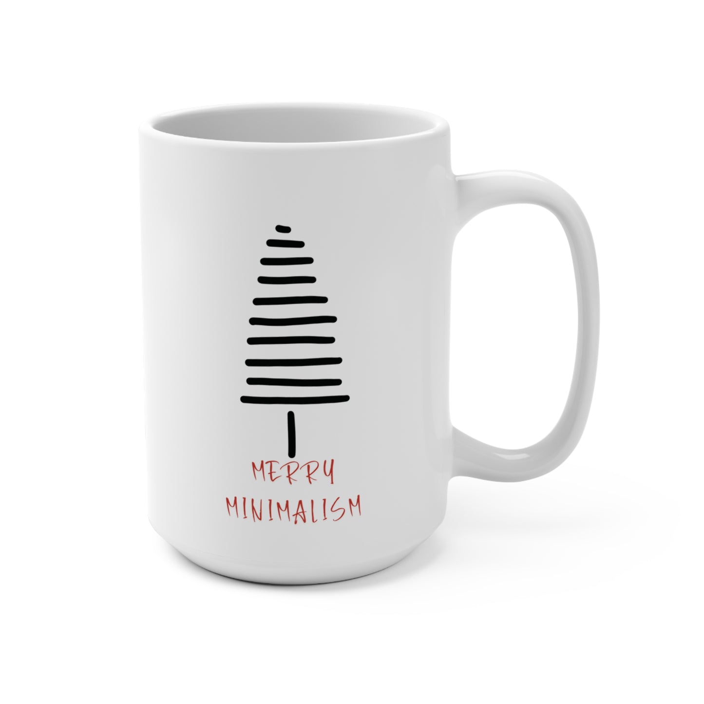 Christmas Minimalism Black and Red Elegant Understated Holiday Mug Simple Trendy Modern Design Festive Seasonal Mug Gift