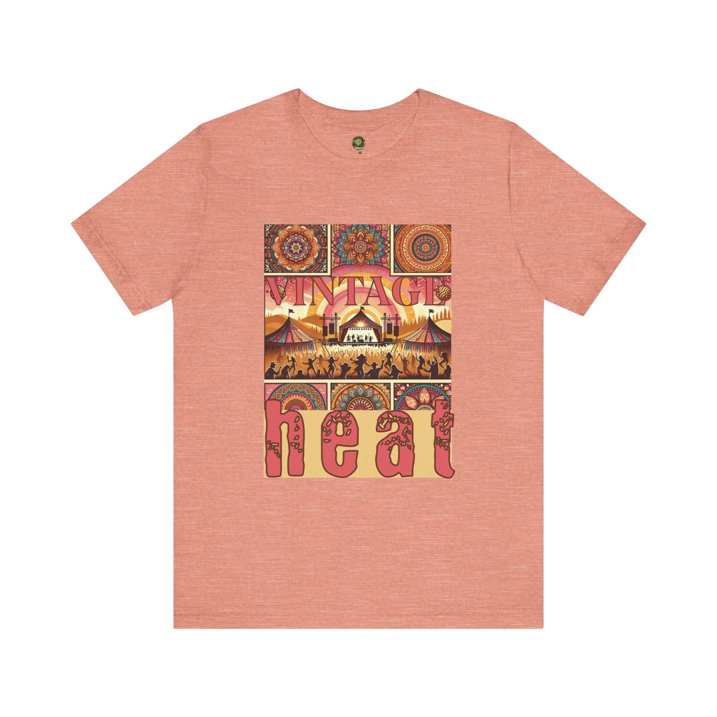 Vintage Heat T-Shirt Bohemian Desert Music Festival Tee for Festival-Goers Music Lovers