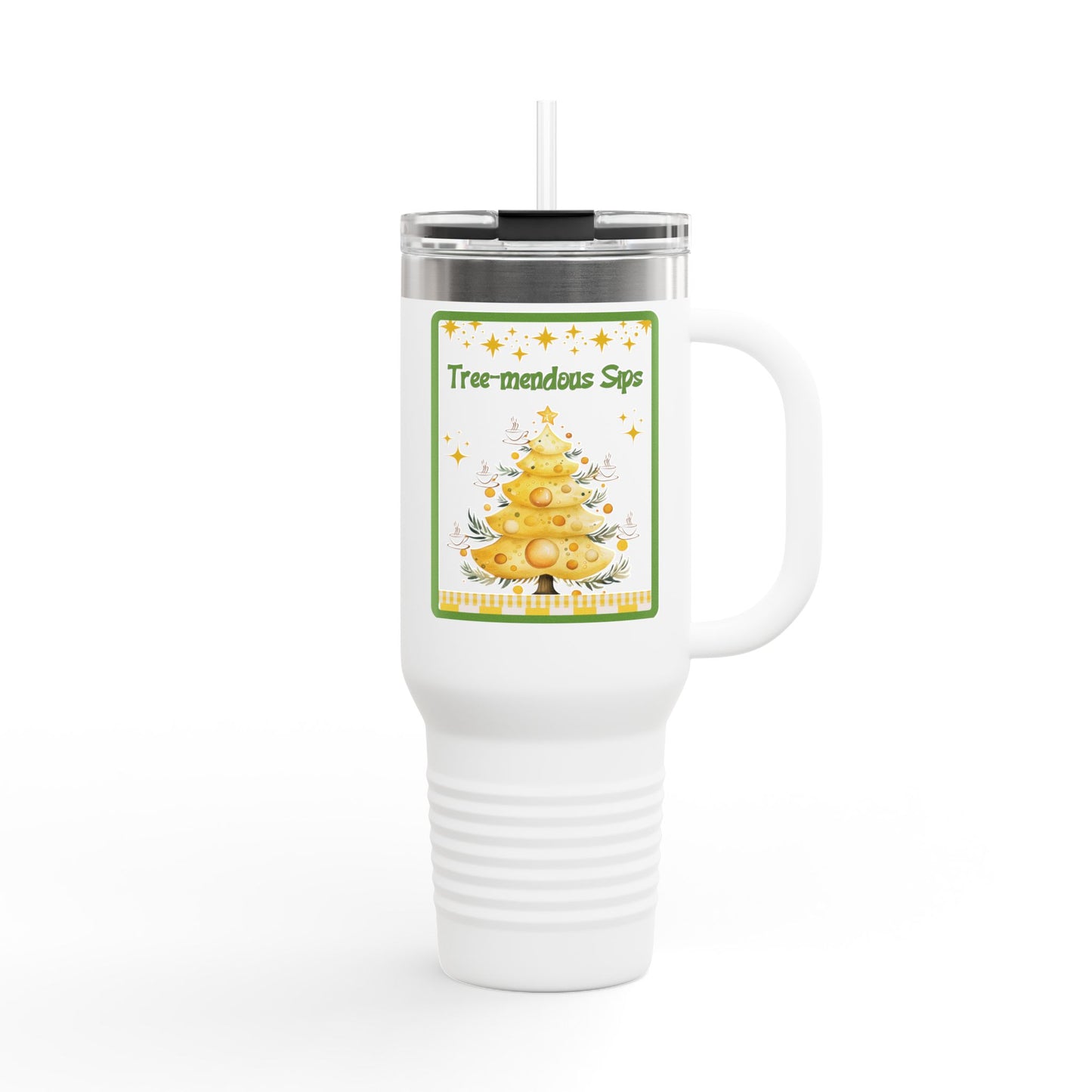 Tree-mendous Sips Christmas 40 oz Tumbler | Whimsical Holiday Coffee Cup