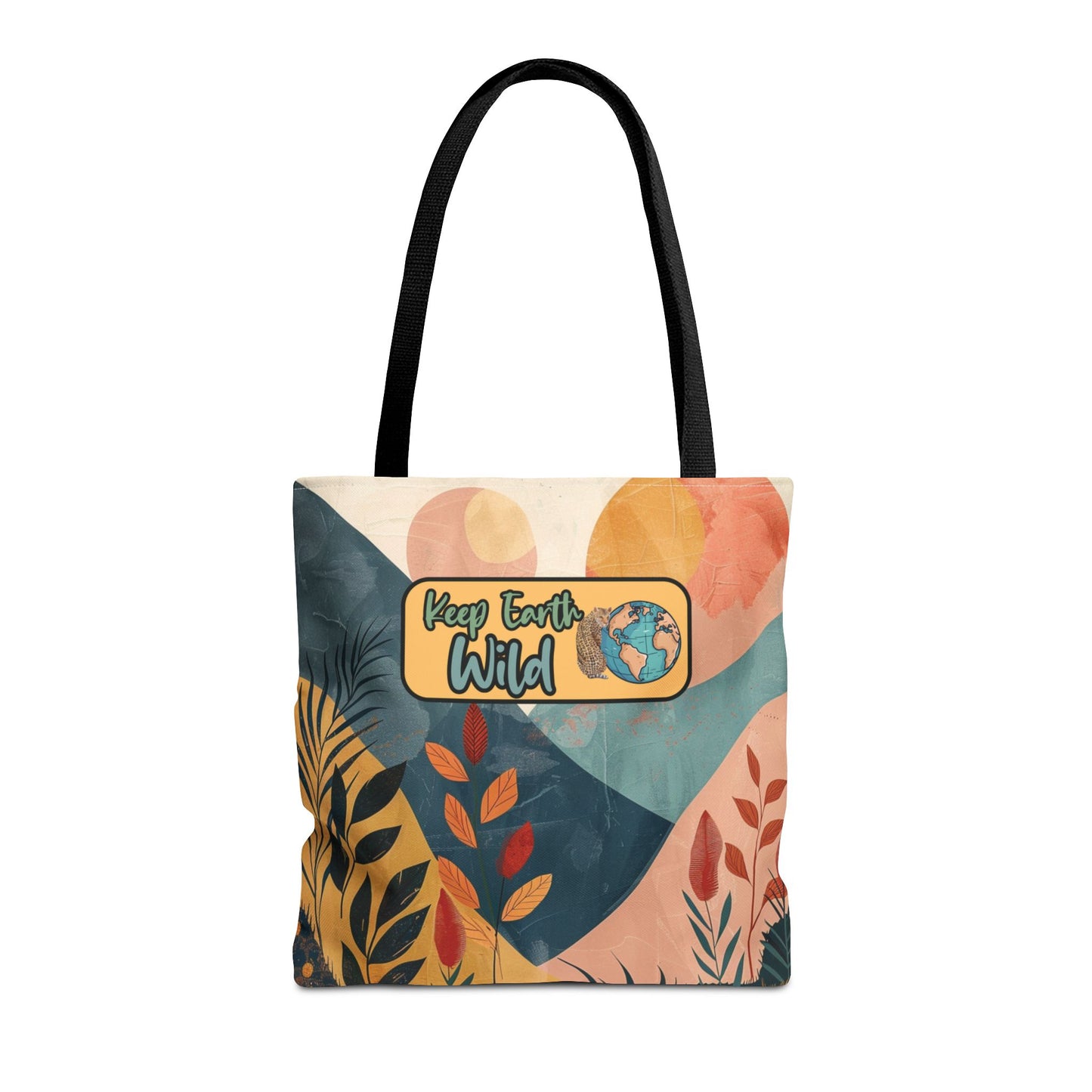 Bold Earth Day Keep Earth Wild Message Tote Eco-Friendly Accessory Nature Lover Planet Positive Environmentalist Boho Reusable Tote