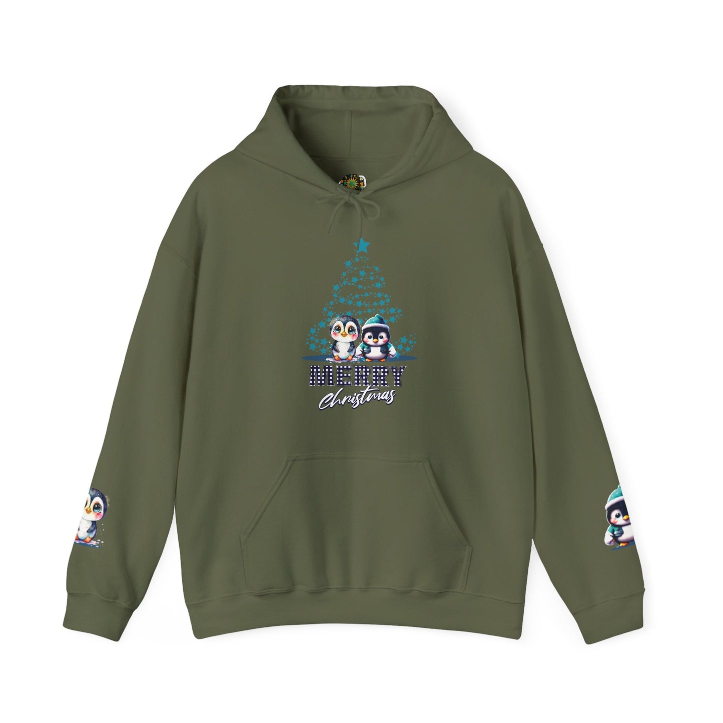 Christmas Hooded Penguin Sweatshirt Unique Festive Apparel Holiday Greeting Shirt for Lovers of Penguins Vintage Plaid Hoodie Gift Idea