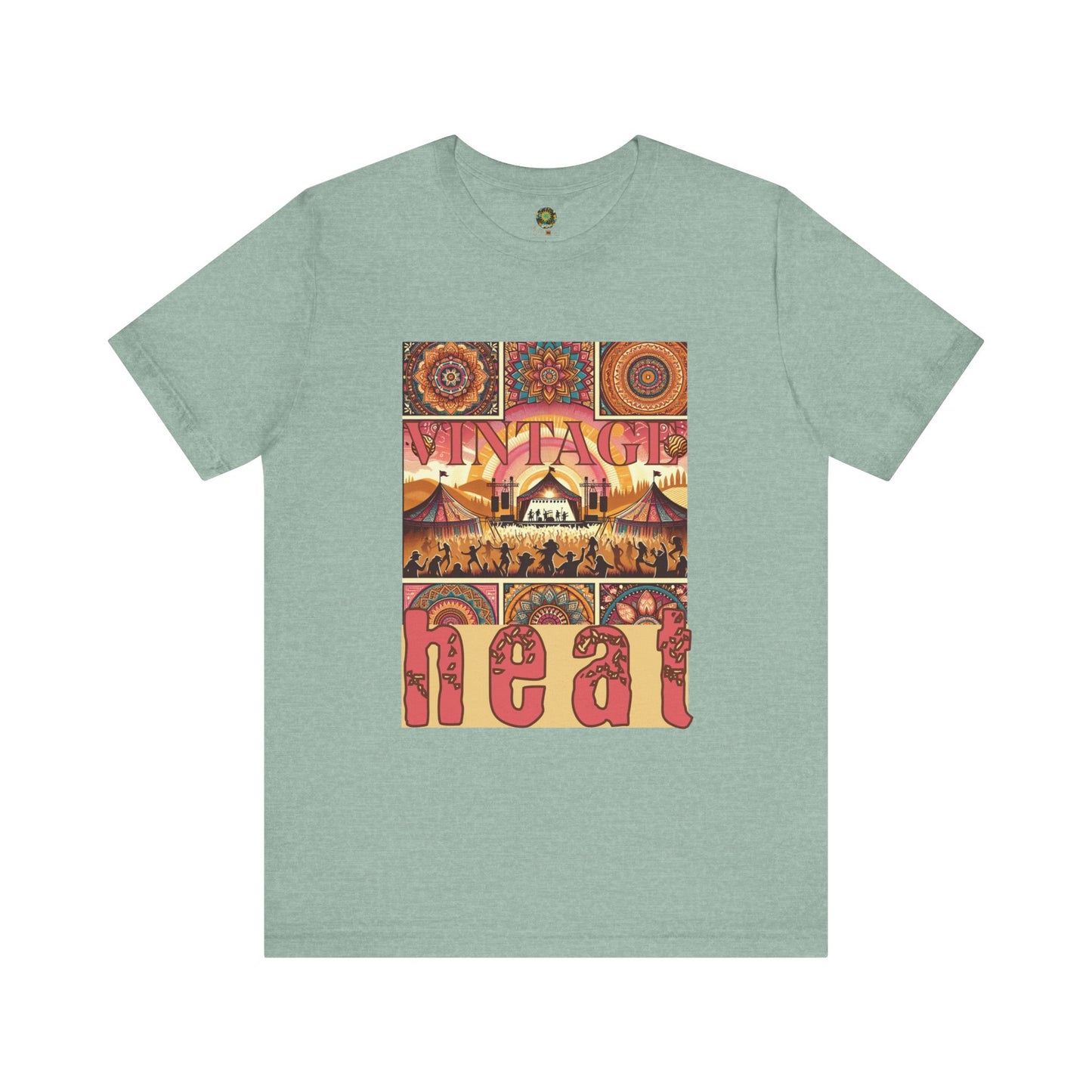 Vintage Heat T-Shirt Bohemian Desert Music Festival Tee for Festival-Goers Music Lovers