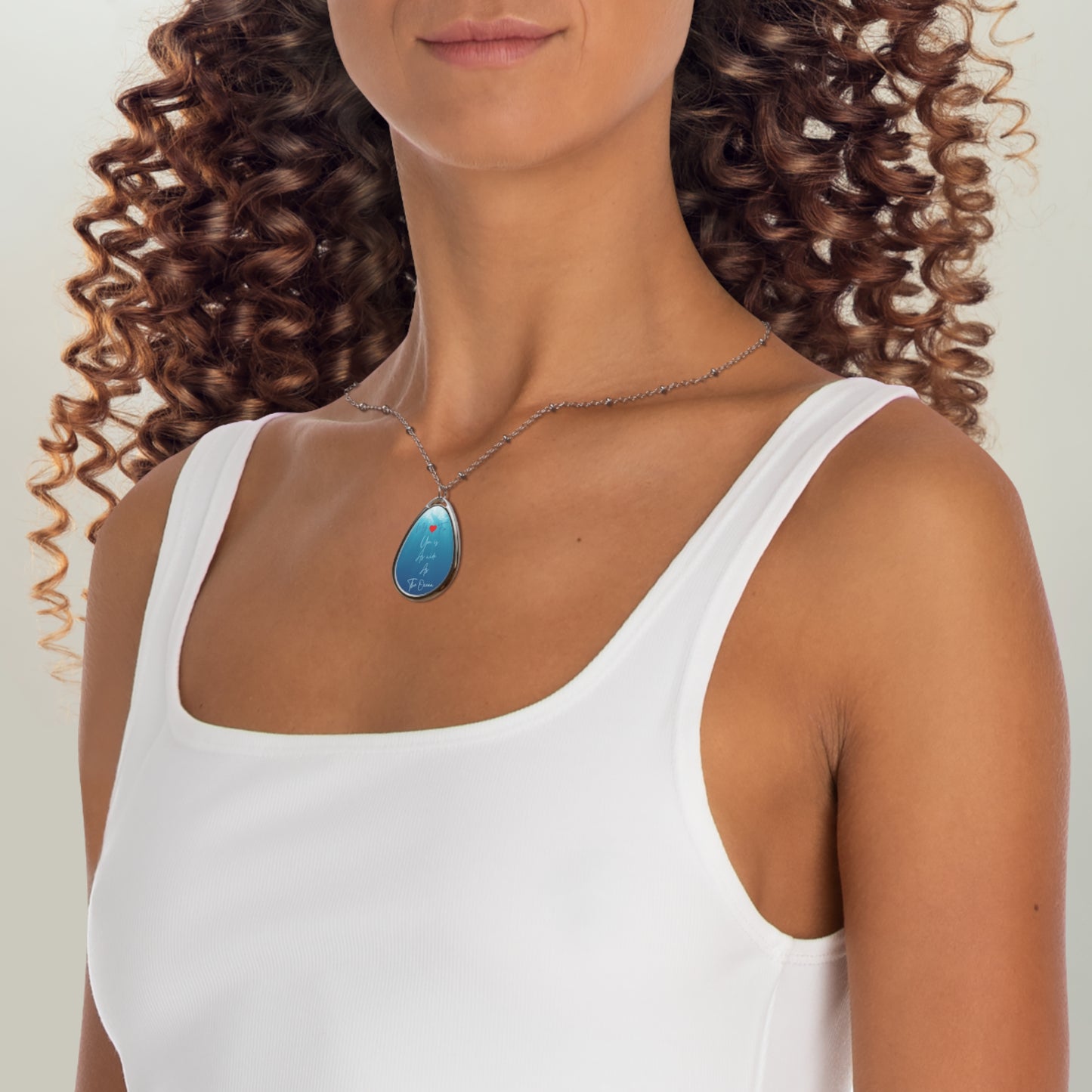 Romantic Ocean Inspired Pendant Valentine Necklace For Romantic Heartfelt Special Occasion Love-Inspired Jewelry Gift For Her on V-Day