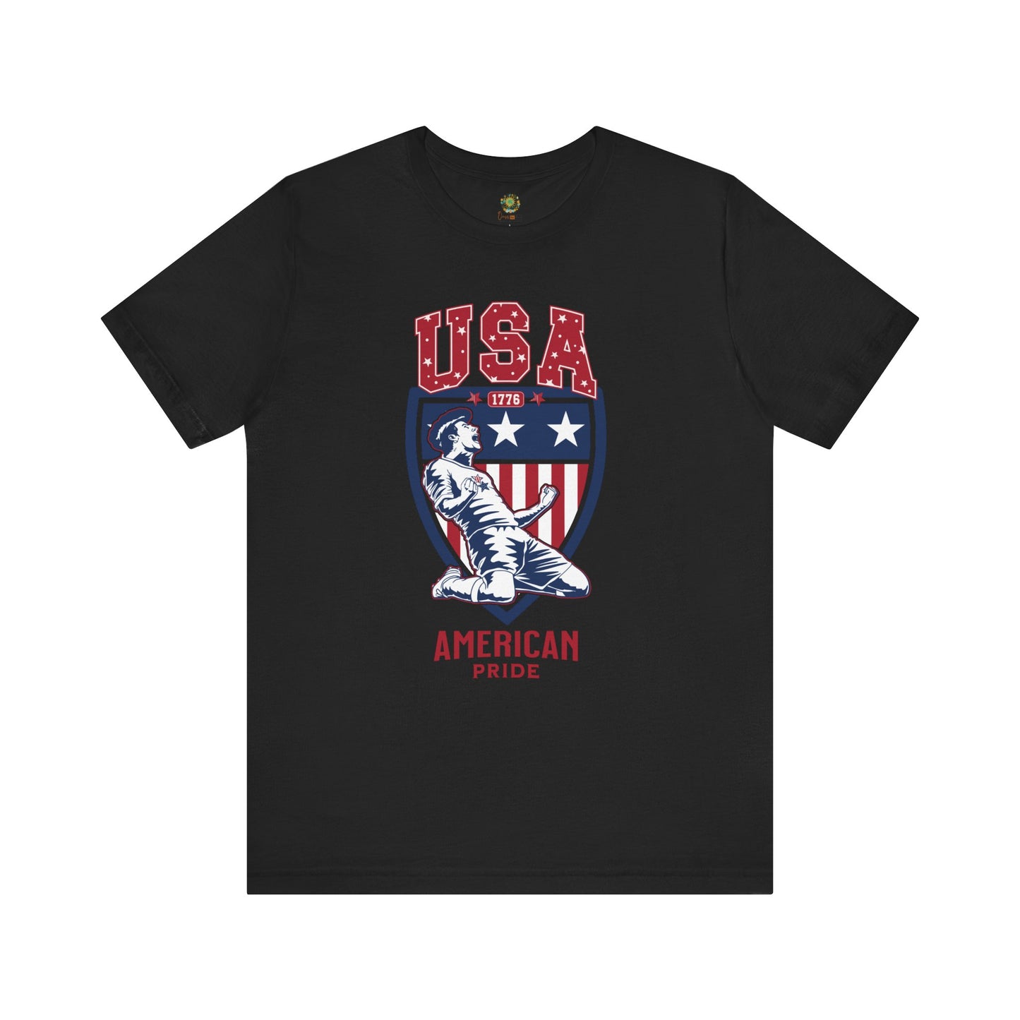 American Pride Soccer T Shirt Patriotic USA 1776 Inspirational Shirt Soccer Goal Celebration Tee for Gift for Patriotic Celebrations