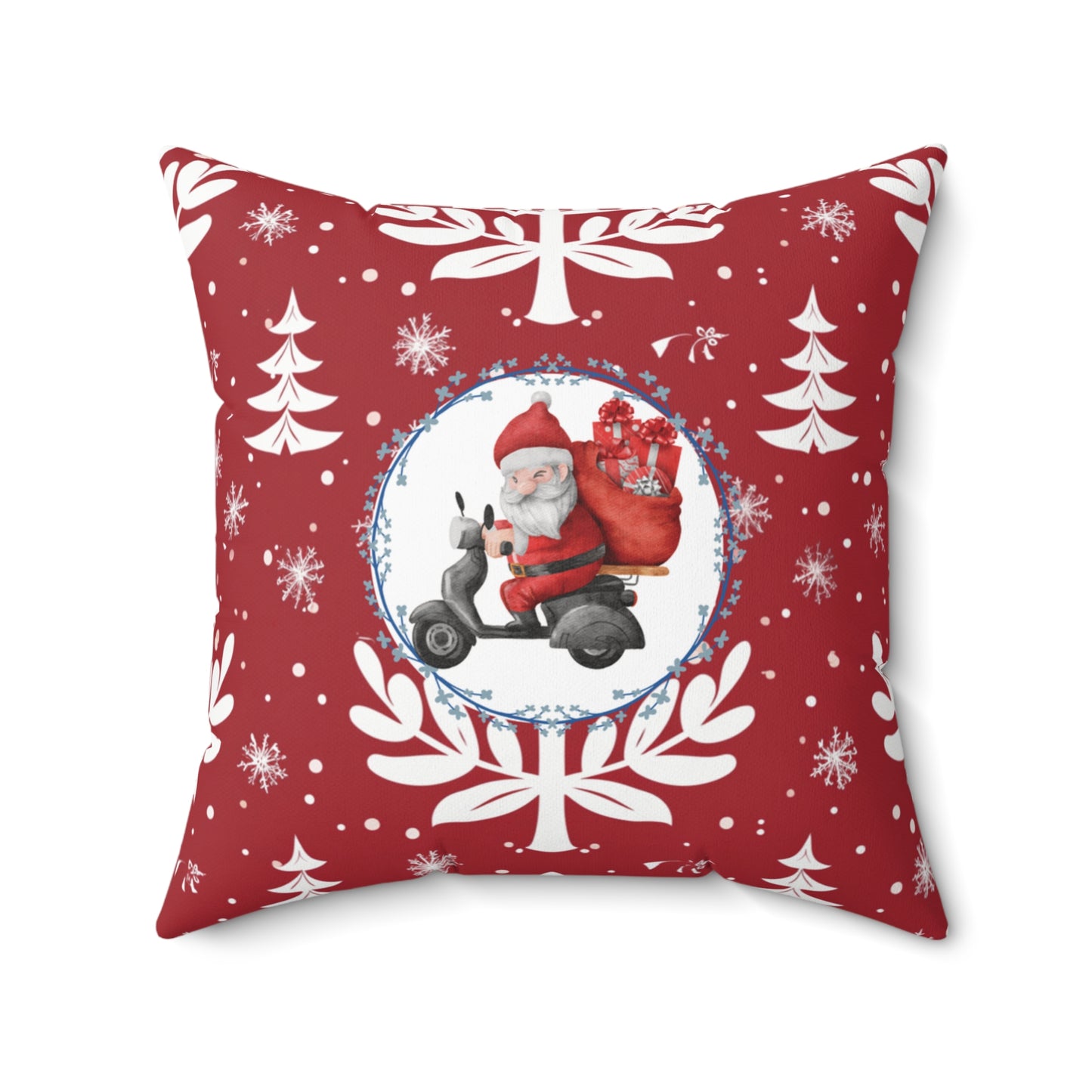 Christmas Gift Pillow Playful Santa Whimsical Holiday Christmas Tree Design Couch Pillow Seasonal Home Decor Gift For Holiday Lovers