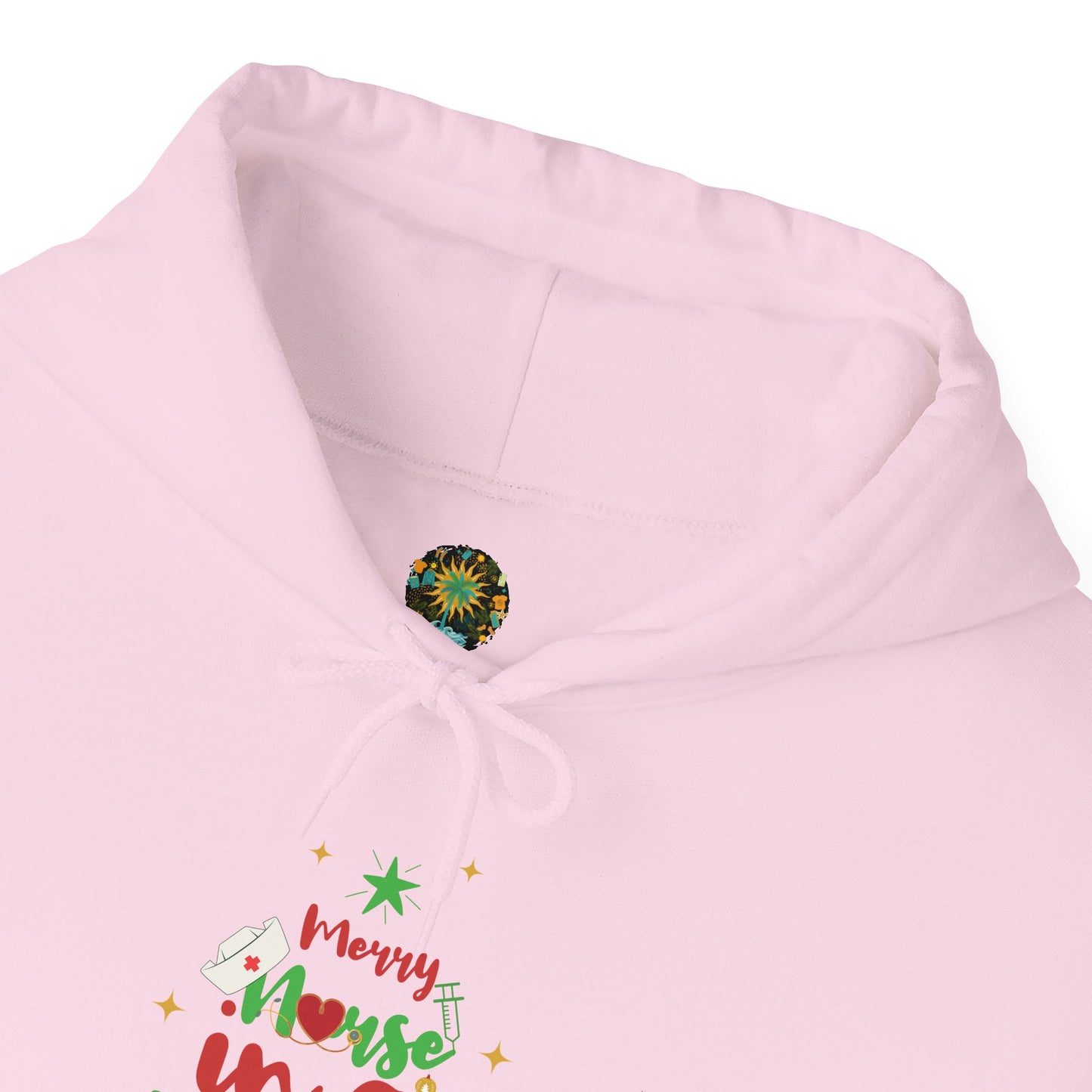Christmas Design Hooded Nurse Sweatshirt Playful Christmas Graphic Healthcare Worker Seasonal Holiday Gift Winter Wonderland Hoodie