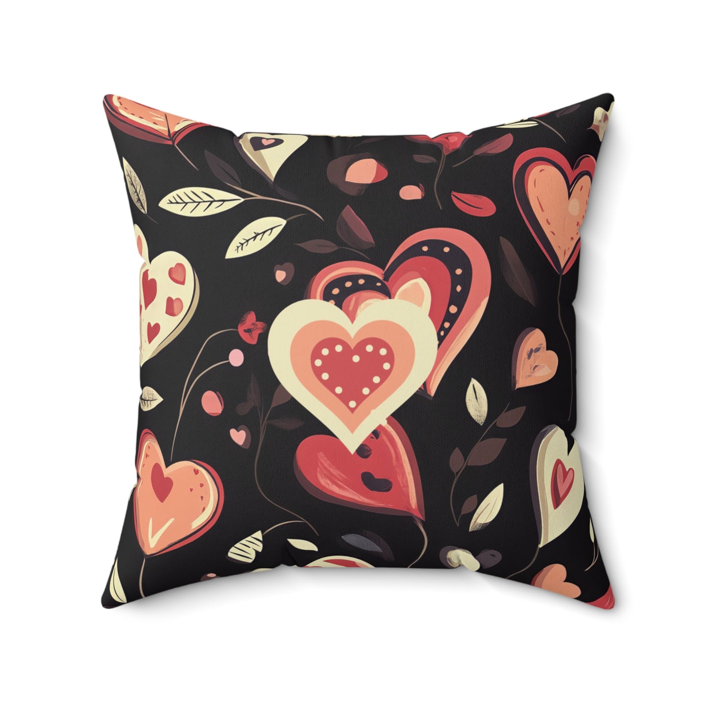 Romantic Valentine Decor Accent Pillow Gift For Her Heart Patterned Home Accessory Double-Sided Love-Themed Accent throw Pillow V-Day Present