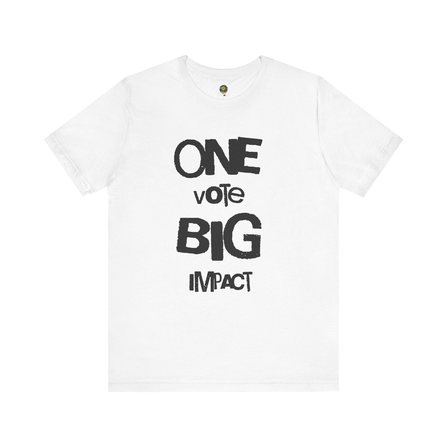 Trendy US Election 2024 Political T-Shirt One Vote Big Impact Civic Engagement Tee for Voters Democracy Support Voting Rights