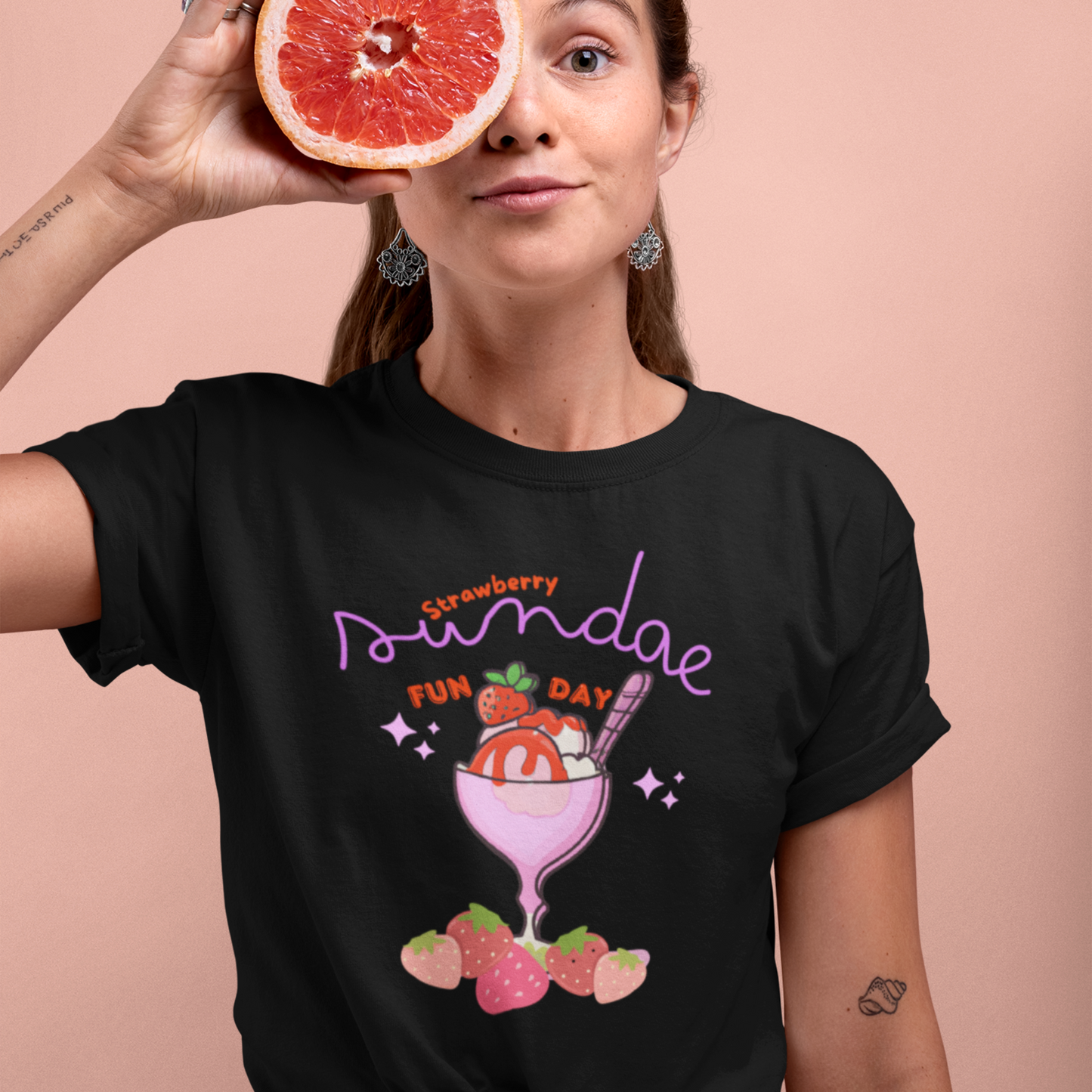Strawberry Sunday Awareness Day T Shirt for Strawberry Fun Day Tee for Sundae Lovers Fun Food Lovers Strawberry Lovers Tee