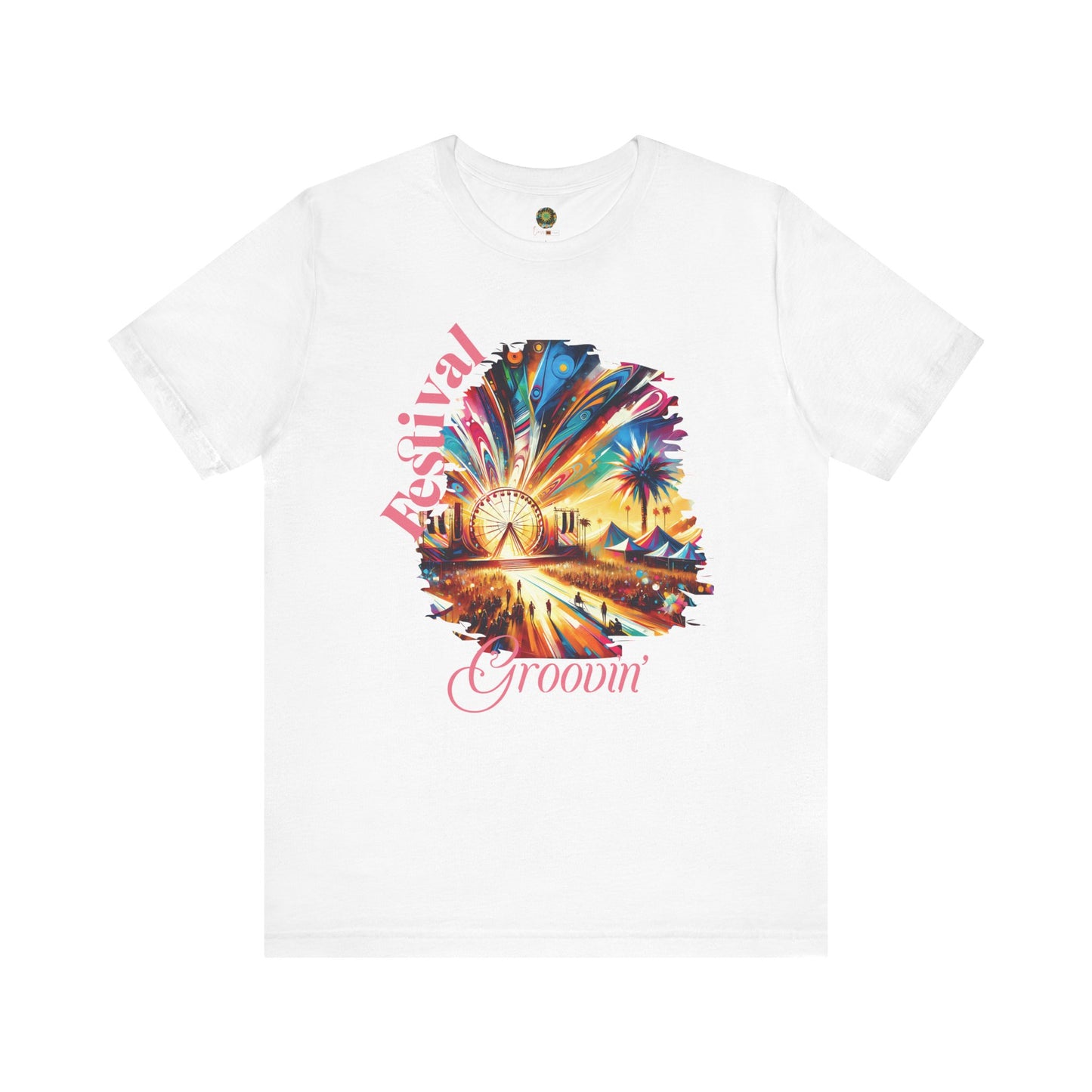 Festival Groovin T-Shirt Bohemian Music Festival Tee Desert Sunset Vibes for Music Lovers and Festival Goers