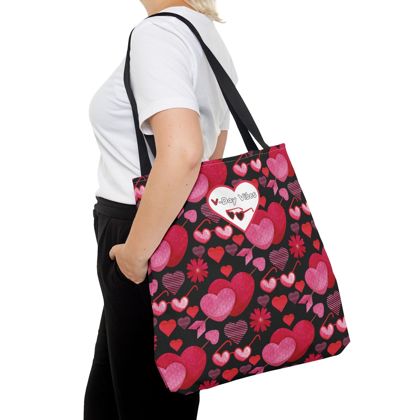 V-Day Vibes Tote for Love and Romance Perfect Valentine's Gift Tote for Her Fun and Playful Bold Design Love Tote Perfect Gift Bag for Valentine