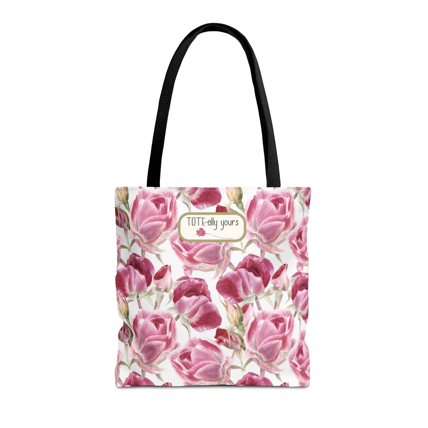 Romantic Floral Tote Bag Valentine's Day Gift Tote Pink Roses Accessory Bag For Weddings Or Romance Gift For That Special Someone