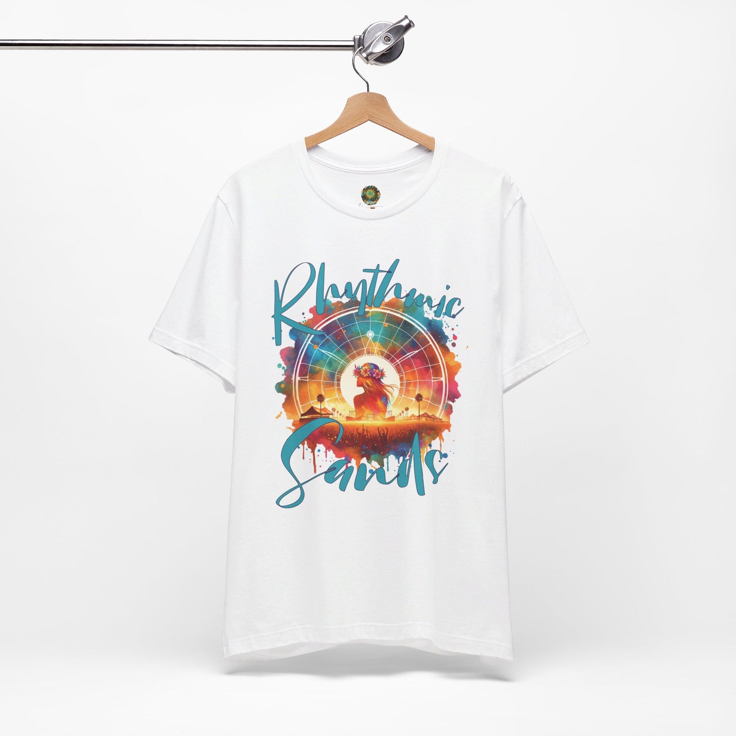 Rhythmic Sands Festival T-Shirt Bohemian Desert Music Tee for Music Lovers and Festival-Goers
