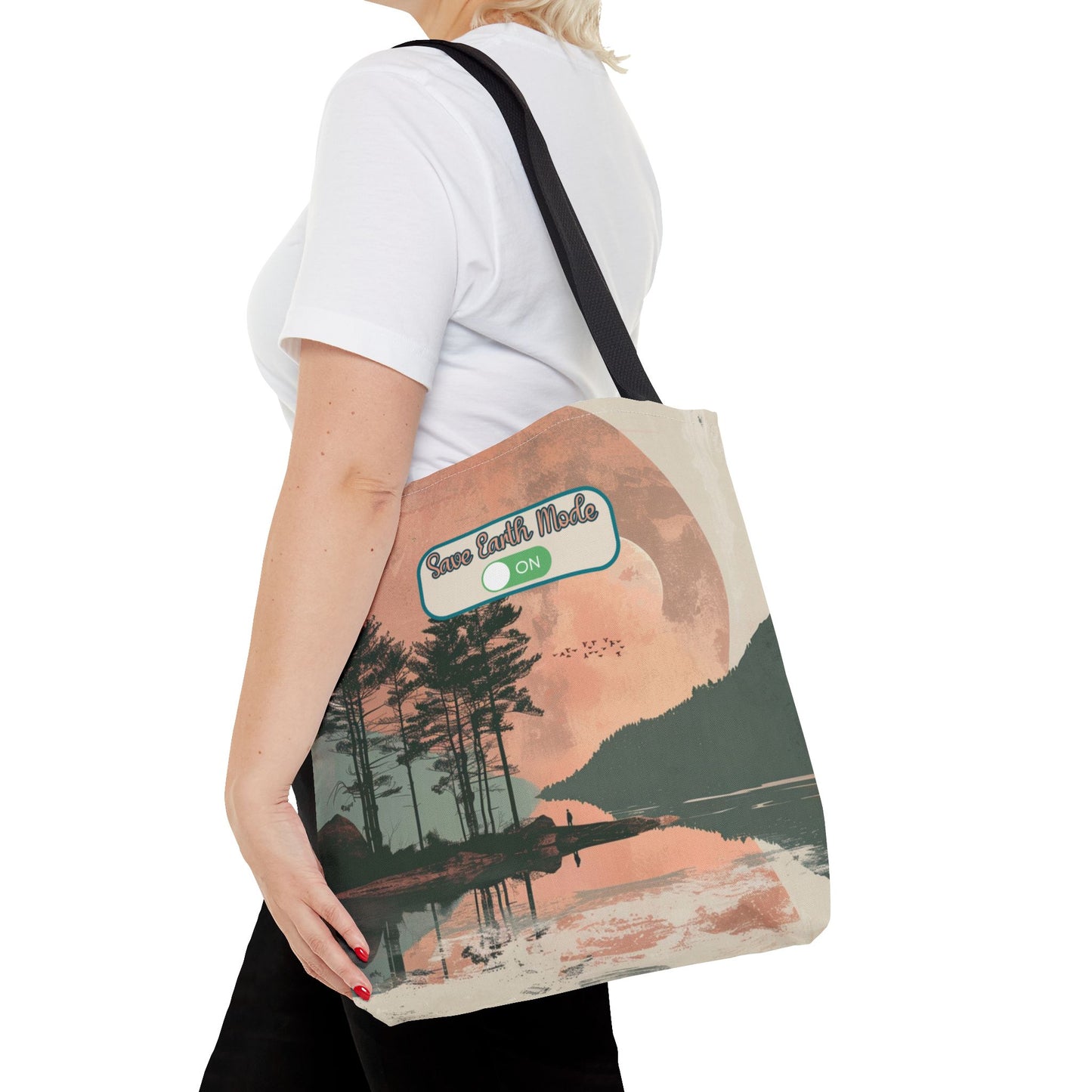 Eco Friendly Earth Day Climate Action Design Bag Sustainable Lifestyle Environmentalist Gift For Nature Lover Climate Positive Accessory Tote