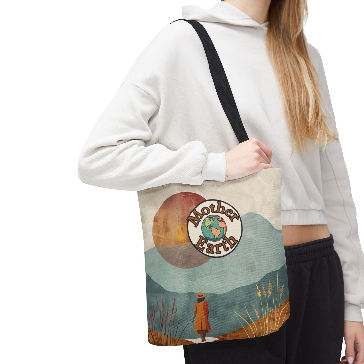 Everyday Earth Day Tote Planet Protector Environmentalist Gift for Her Reusable Eco Bag Woman-Owned Business Product Earth Tribute Accessory