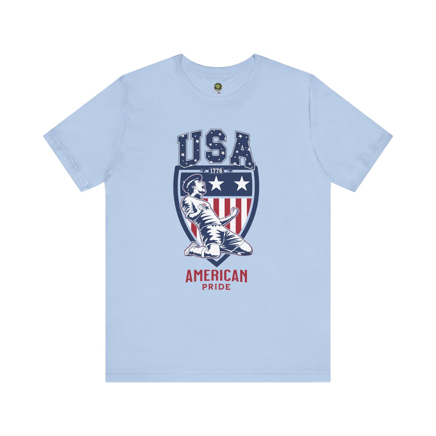 American Pride Soccer T Shirt Patriotic USA 1776 Inspirational Shirt Soccer Goal Celebration Tee for Gift for Patriotic Celebrations