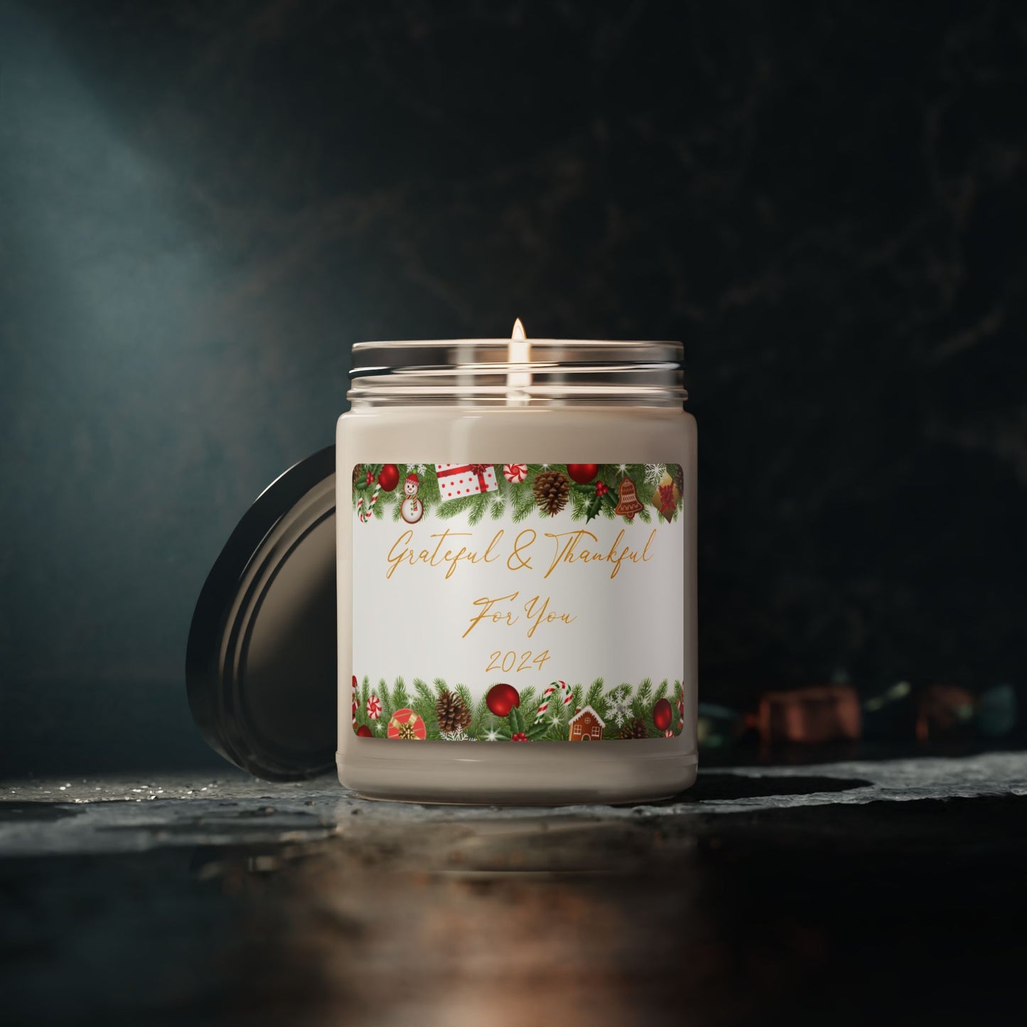 Christmas Thank You Holiday Gift for Service Providers Candle 2024 Seasonal Aromatic Holiday Appreciation 9oz eco-Friendly Candle
