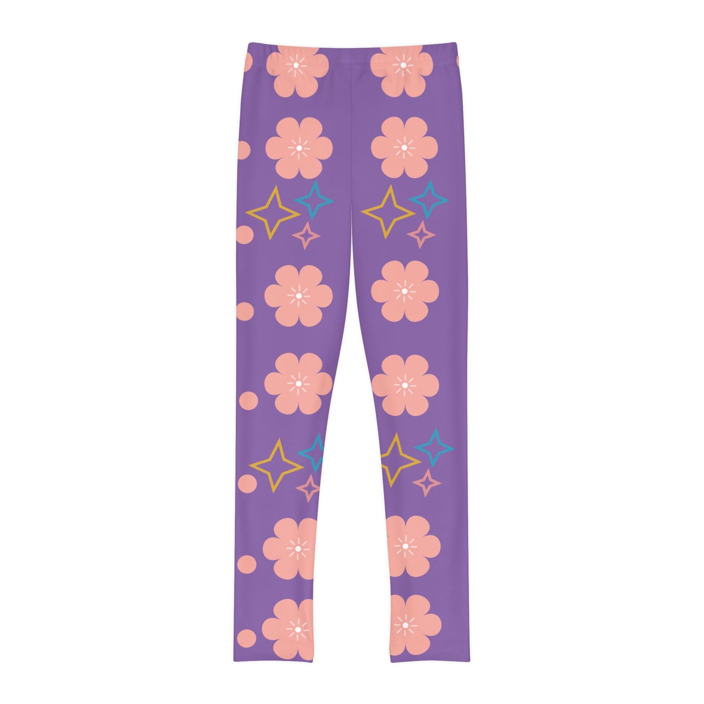 Kids All Over Print Leggings Polyester Spandex Casual Wear Trendy Floral Fashion Stretchy Bottoms