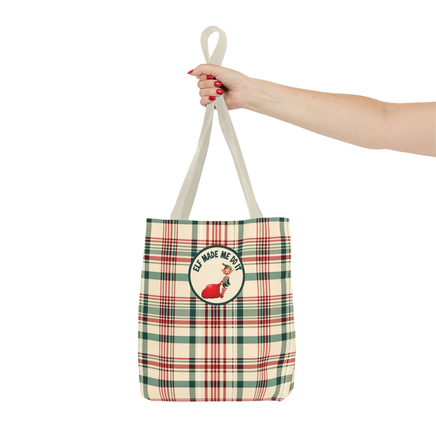 Fun Elf Christmas Tote Large Storage Functional Shopping Bag Stylish Unique Seasonal Essential Tote Gift For Someone Special