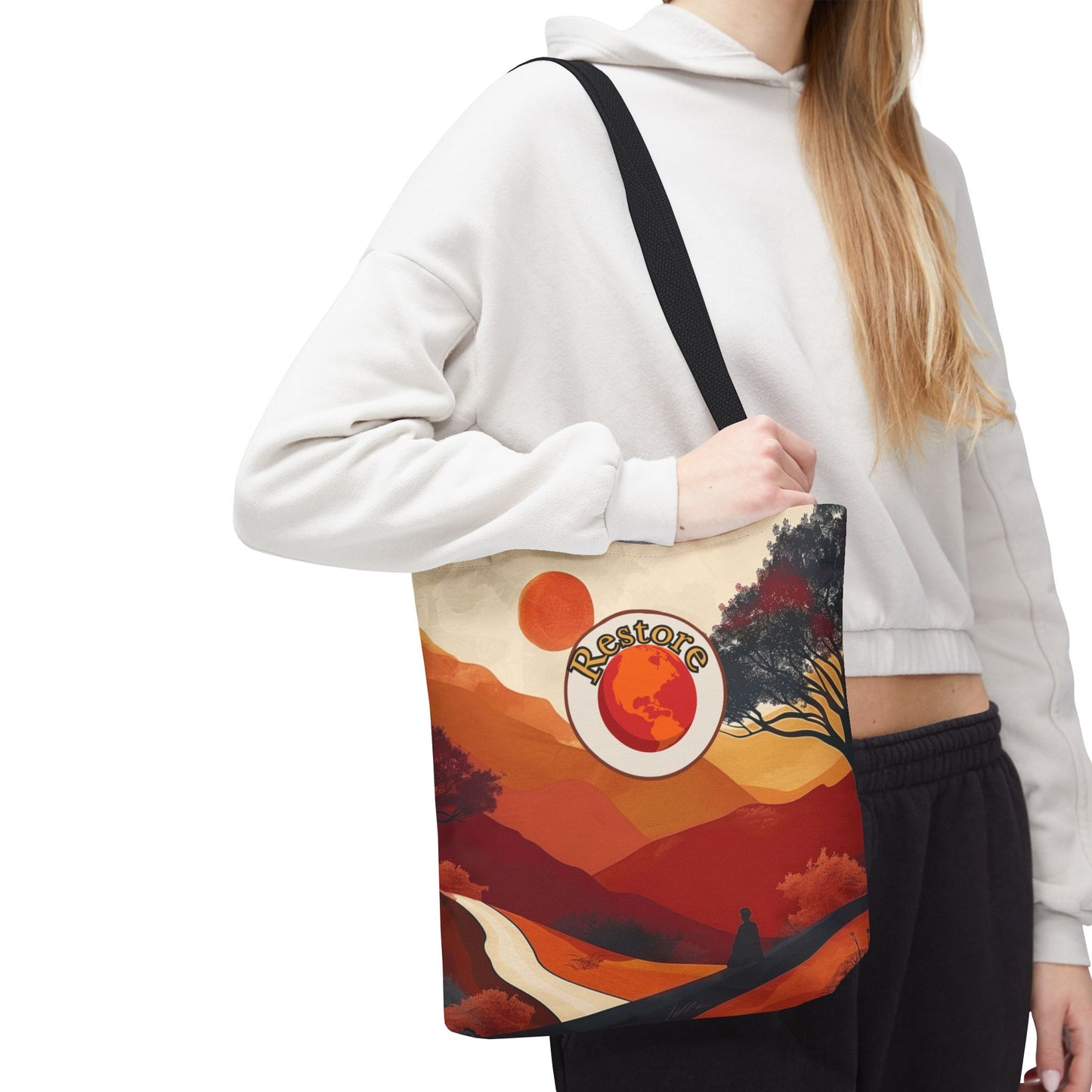 Eco-Friendly Earth Day Reusable Nature Tote Sustainable Planet Protector Lifestyle Gift High Quality Tote Bag Restore The Earth Message