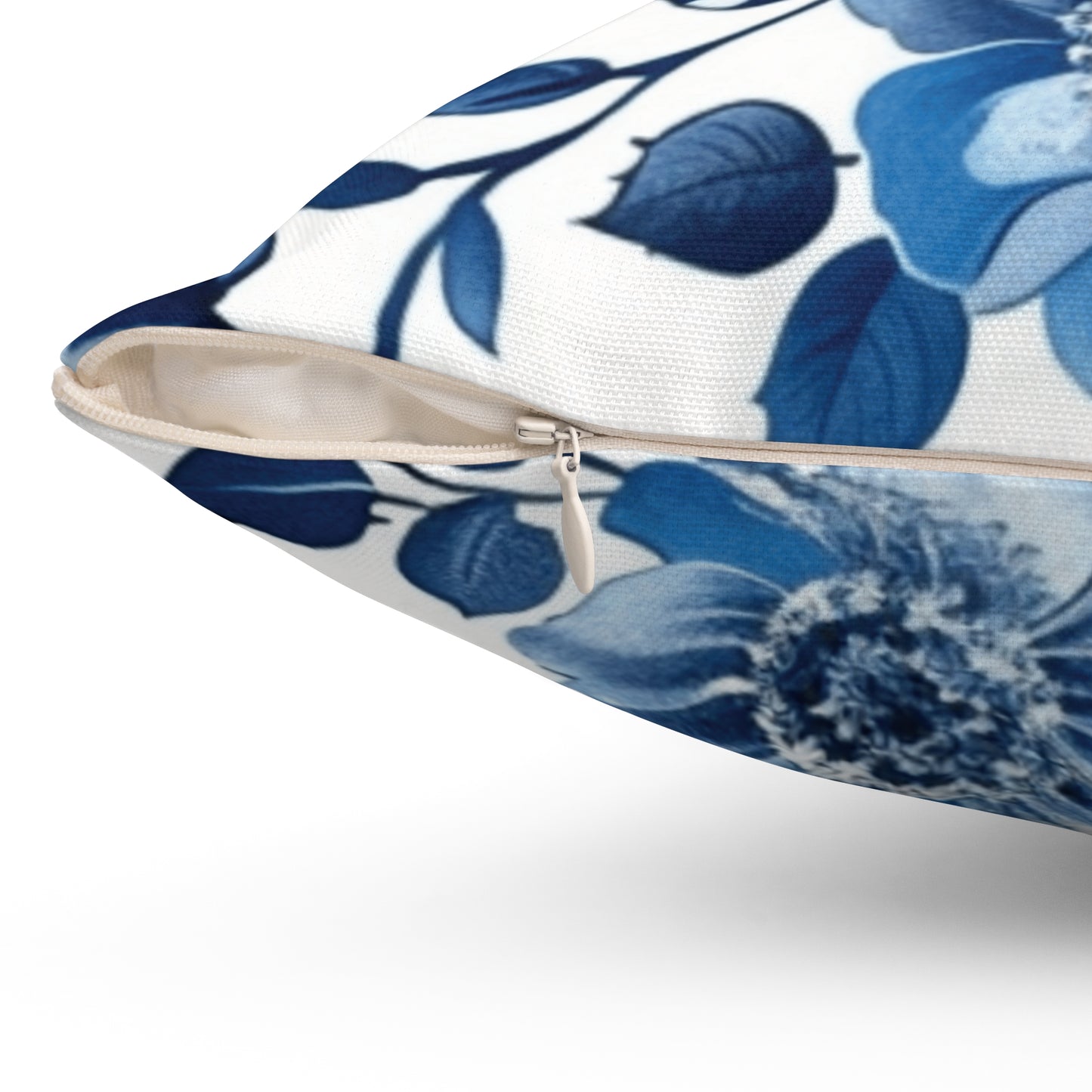Thanksgiving Home Accent Pillow Blue Pumpkin Decor Modern Floral Cushion Seasonal Home Decor Autumn Throw Pillow Fall Gift for Her