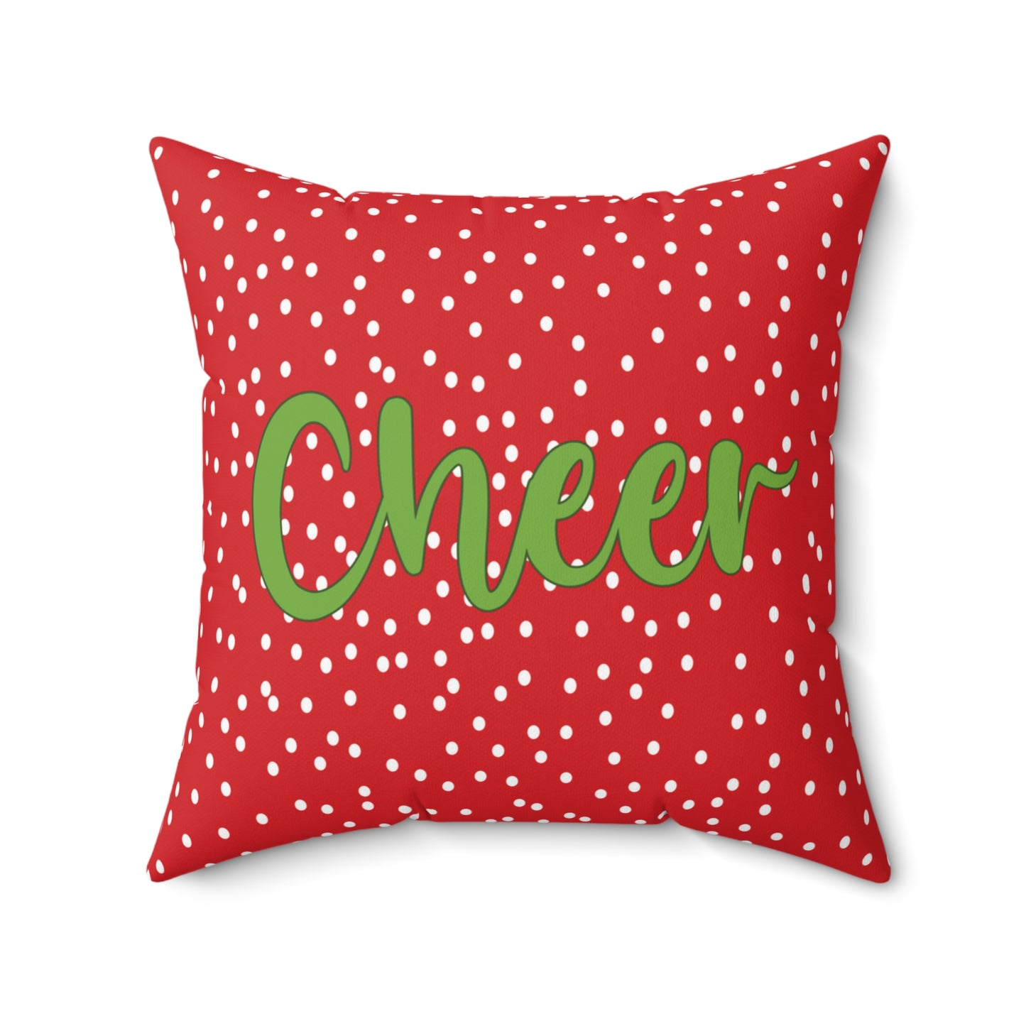 Christmas Double-Sided Red Holiday Accent Script Pillow Festive Home Decor Modern Home Decor Gift Joy Cheer Christmas Pillow