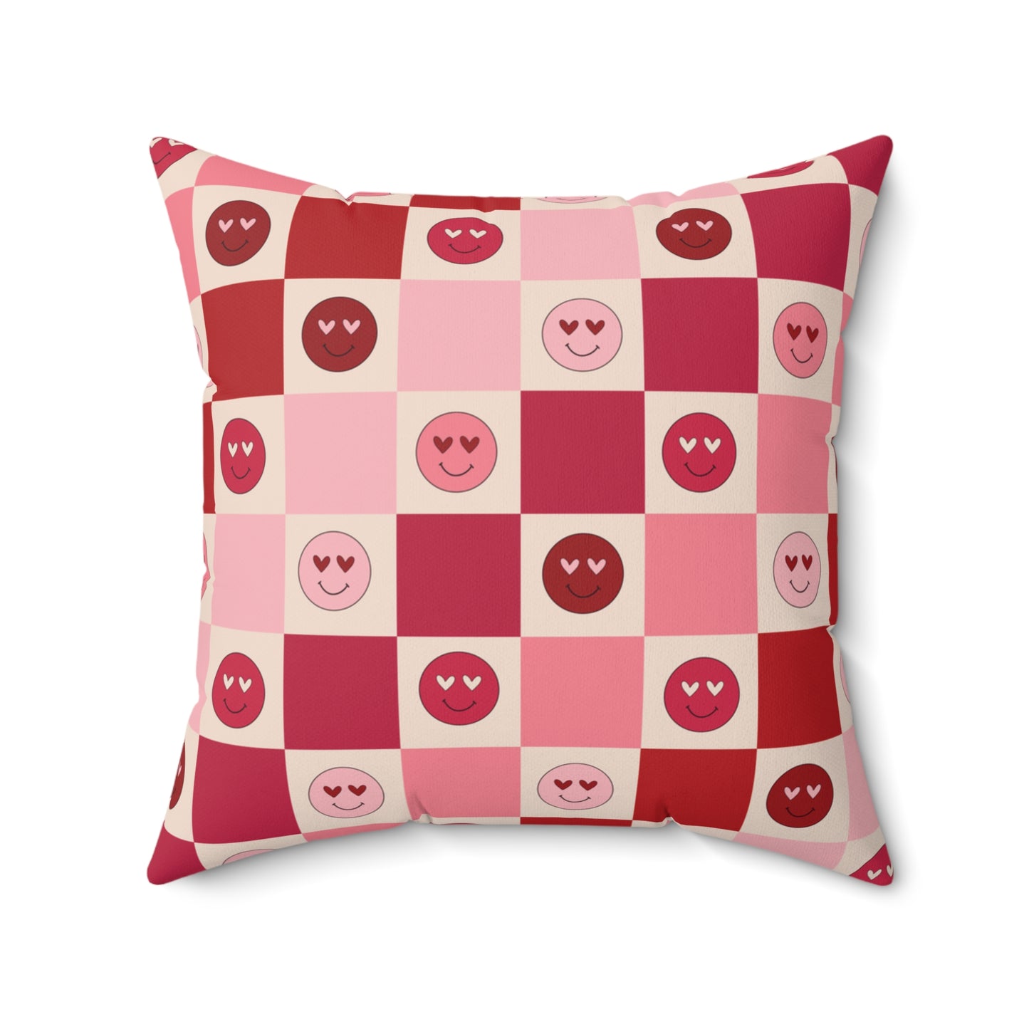 Gift Pillow For Valentine's Day Playful V-Day Checkerboard Pillow Design Durable and Stylish Gift For Special Someone
