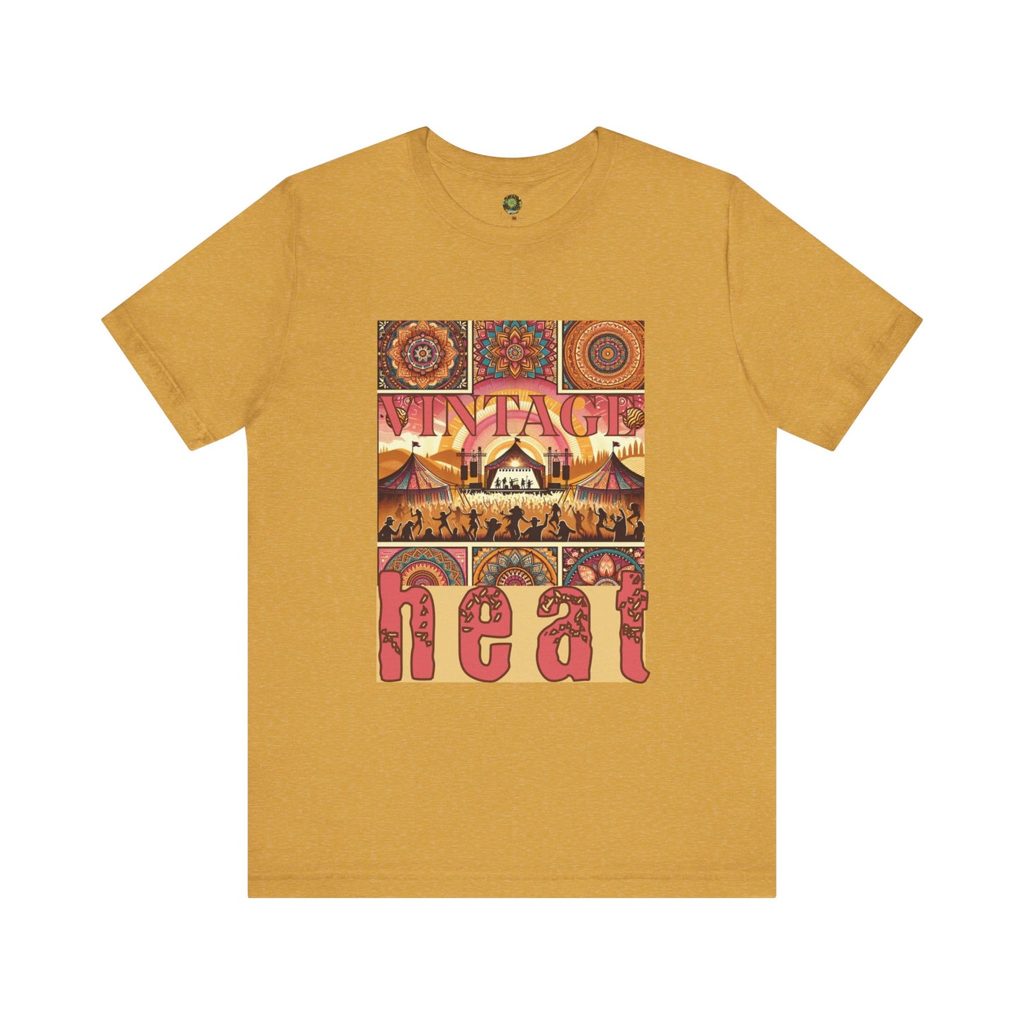 Vintage Heat T-Shirt Bohemian Desert Music Festival Tee for Festival-Goers Music Lovers