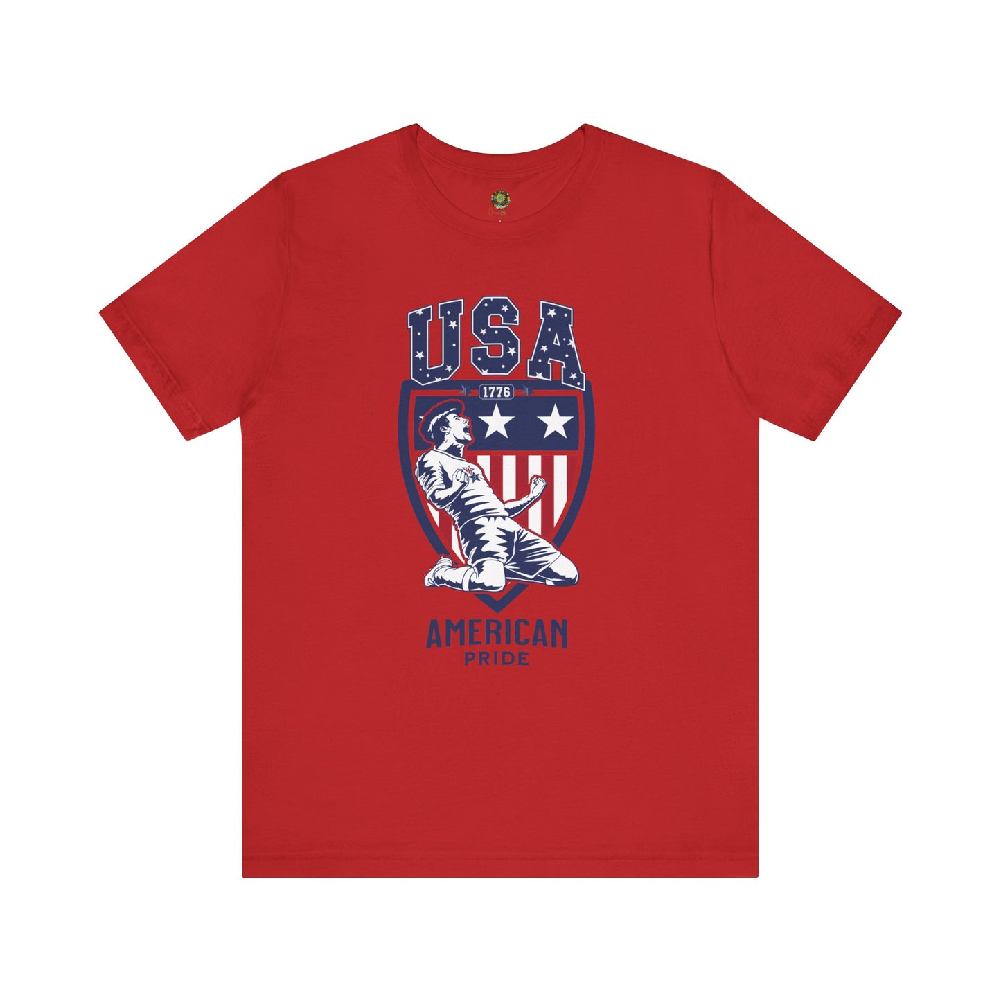 American Pride Soccer T Shirt Patriotic USA 1776 Inspirational Shirt Soccer Goal Celebration Tee for Gift for Patriotic Celebrations