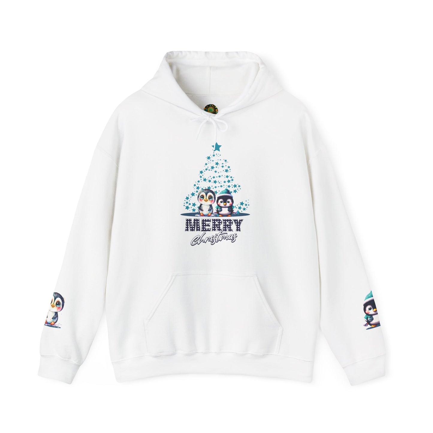 Christmas Hooded Penguin Sweatshirt Unique Festive Apparel Holiday Greeting Shirt for Lovers of Penguins Vintage Plaid Hoodie Gift Idea