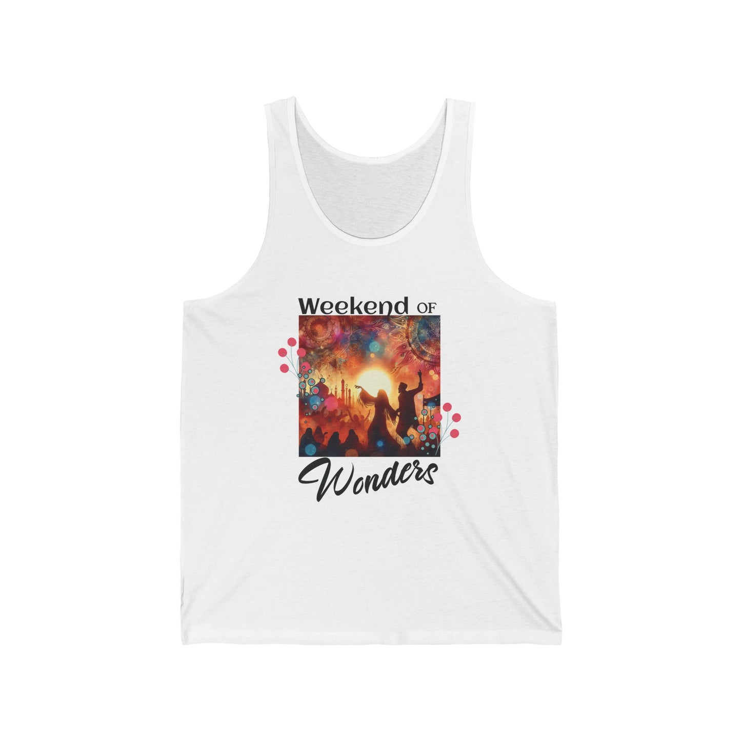 Desert Dance Festival Tank Top Festival-Goers Trendy Fashion Tank Colorful Music Top for Outdoor Music Lovers