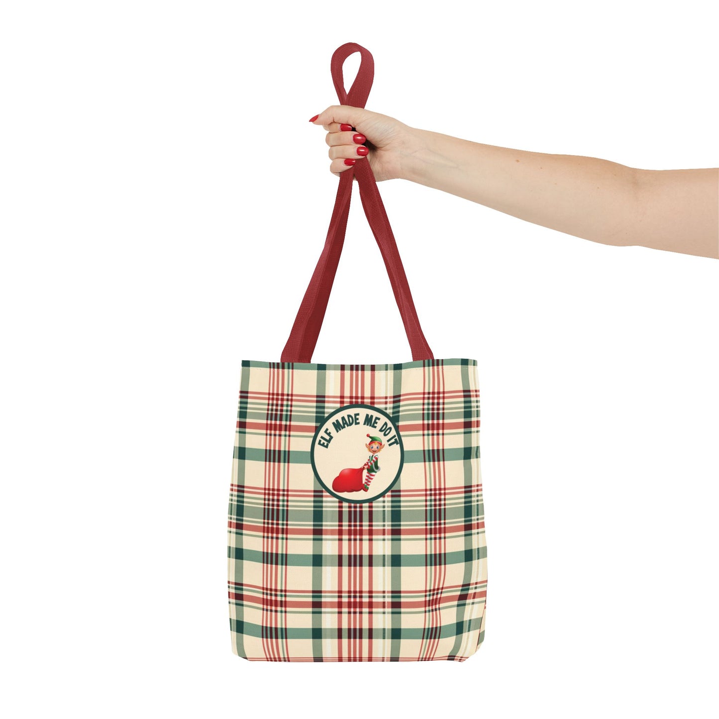 Fun Elf Christmas Tote Large Storage Functional Shopping Bag Stylish Unique Seasonal Essential Tote Gift For Someone Special