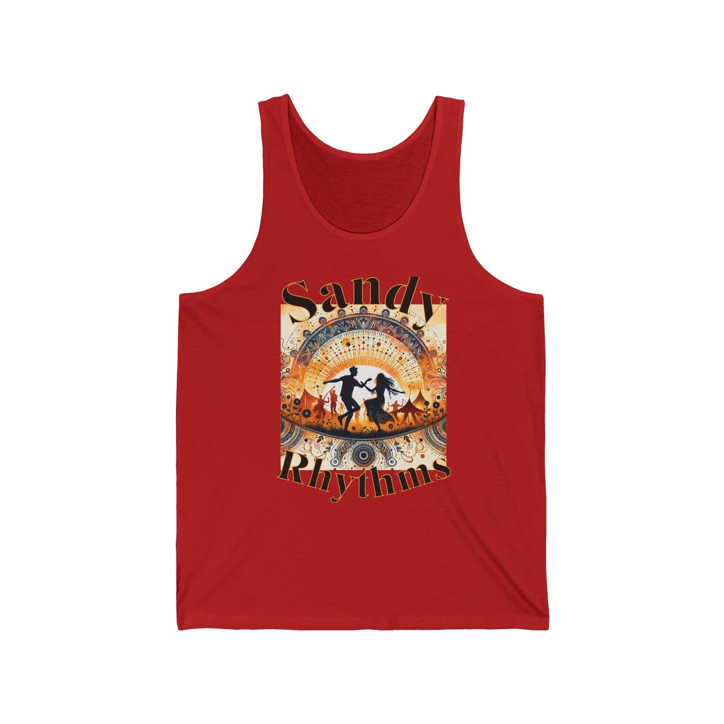 Festival-Goers Tank Top Trendy Fashion Top Summer Festival Wear Sandy Rhythms Tank Top Aztec for Music Lovers