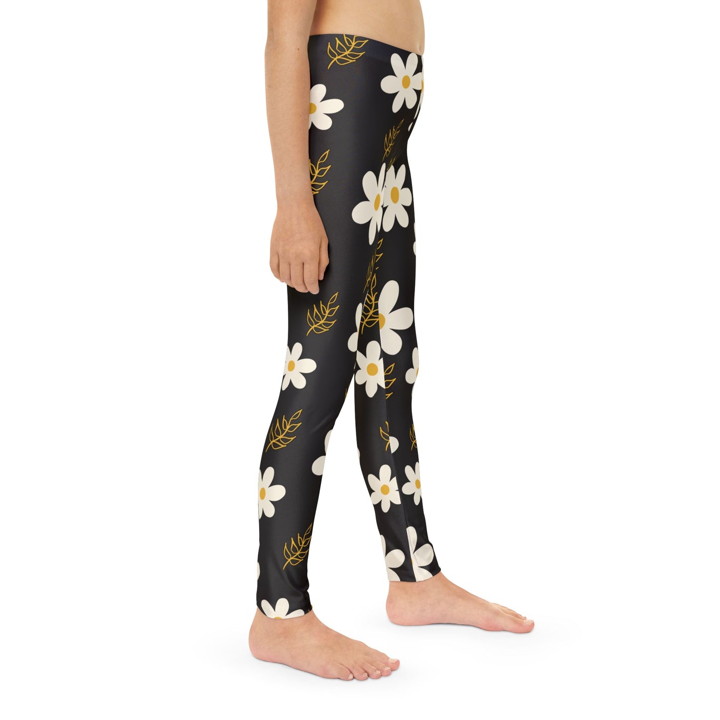 Back to School Kids All Over Print Leggings Polyester Spandex Casual Kids Wear Floral Trendy Kids Fashion Activewear Bottoms