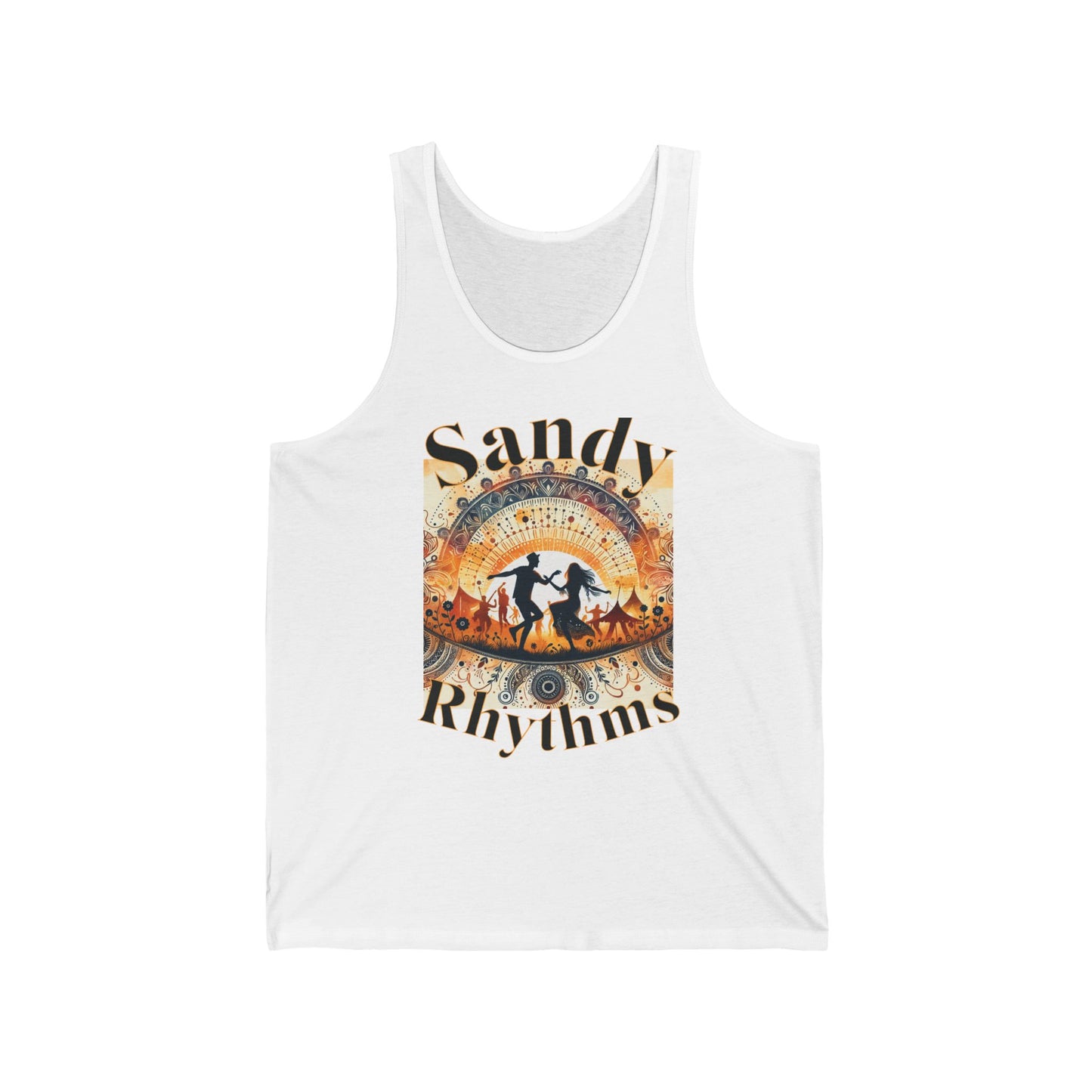 Festival-Goers Tank Top Trendy Fashion Top Summer Festival Wear Sandy Rhythms Tank Top Aztec for Music Lovers