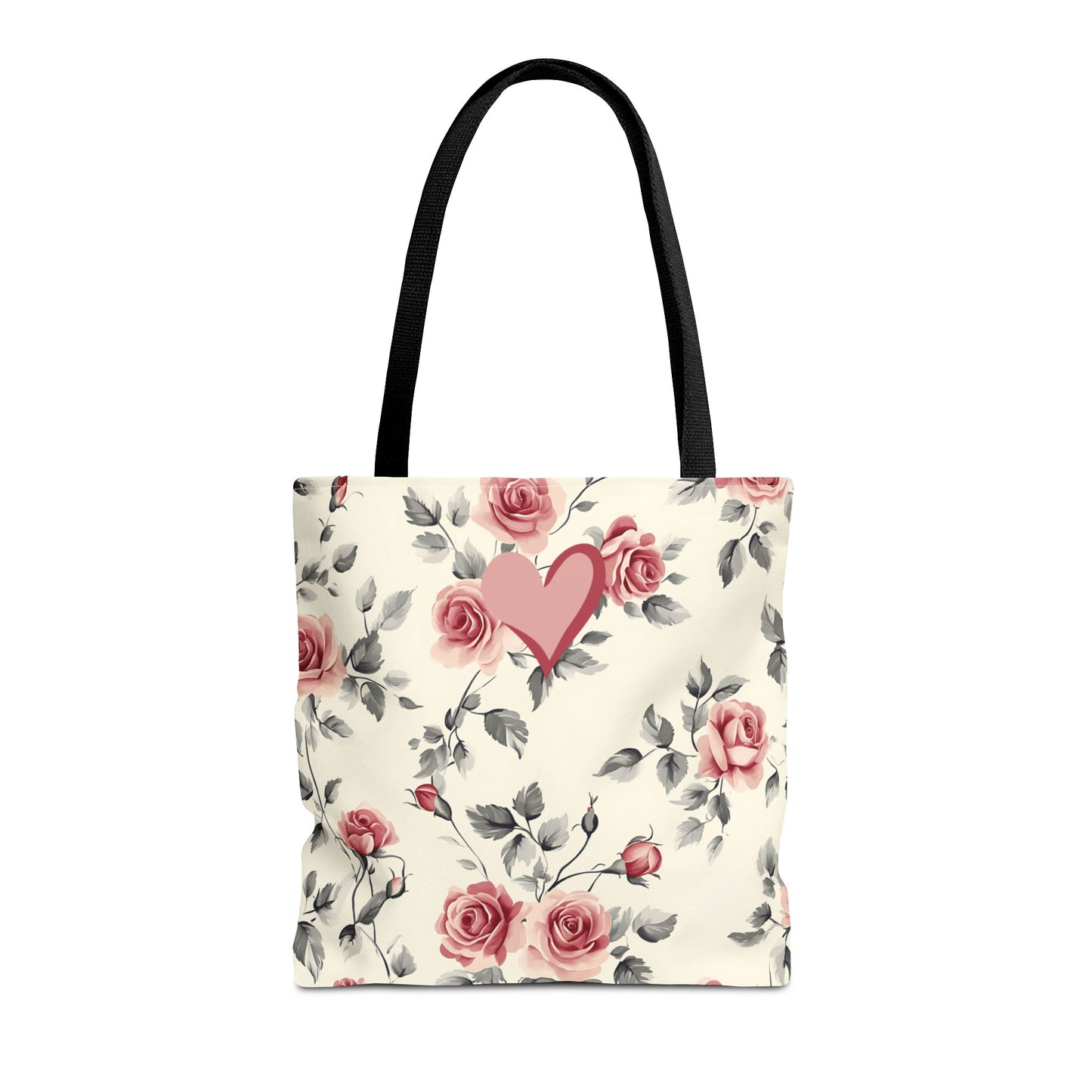 Elegant Rose Pattern Valentine's Day Accessory Gift for Women Romantic Stylish Durable Tote Bag for Weddings Functional Unique Gift Tote For Her