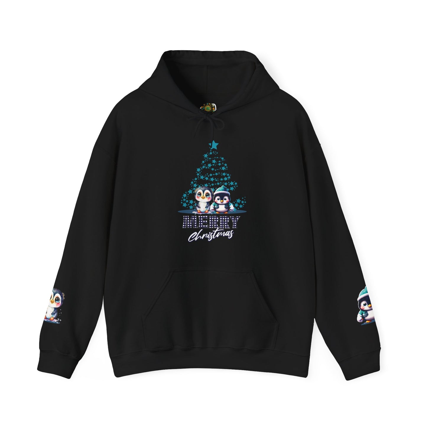 Christmas Hooded Penguin Sweatshirt Unique Festive Apparel Holiday Greeting Shirt for Lovers of Penguins Vintage Plaid Hoodie Gift Idea