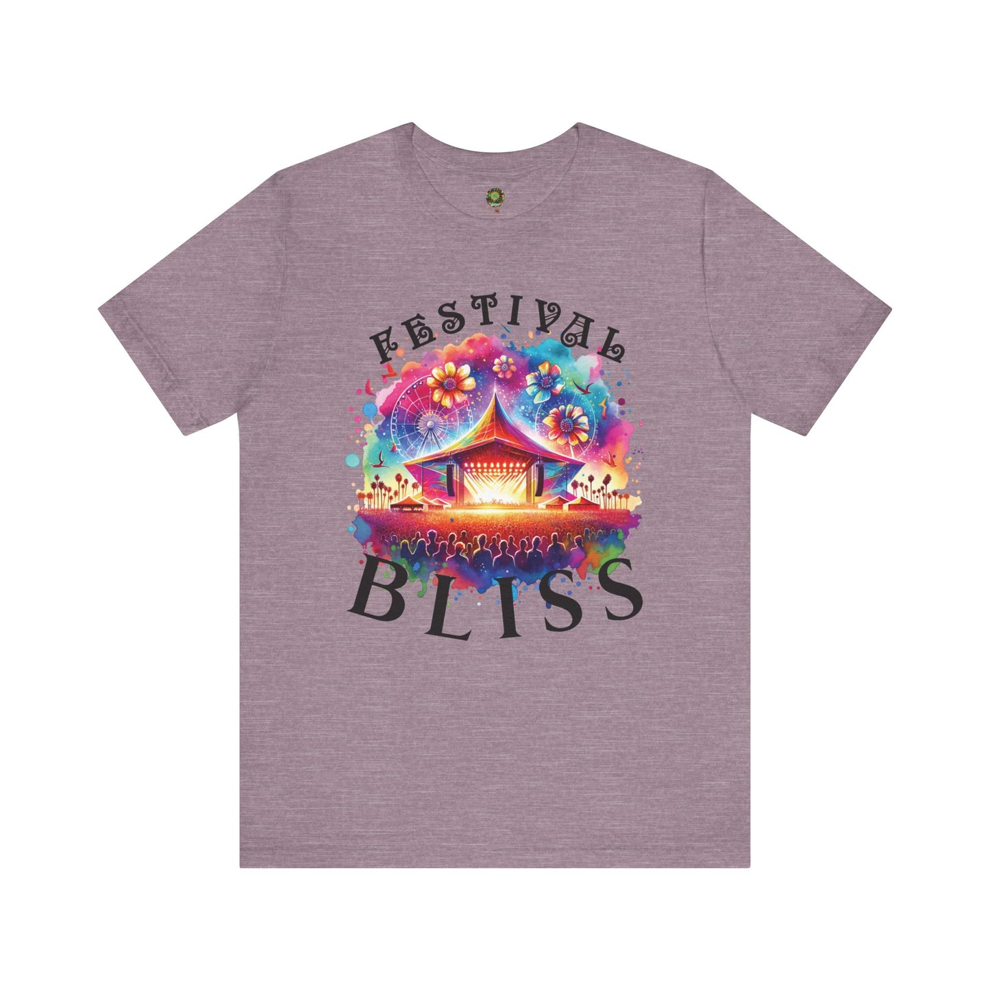 Festival Bliss T-Shirt Colorful Abstract Music Festival Tee Bohemian Desert Style Music Lover Shirt for Festivals and Concerts