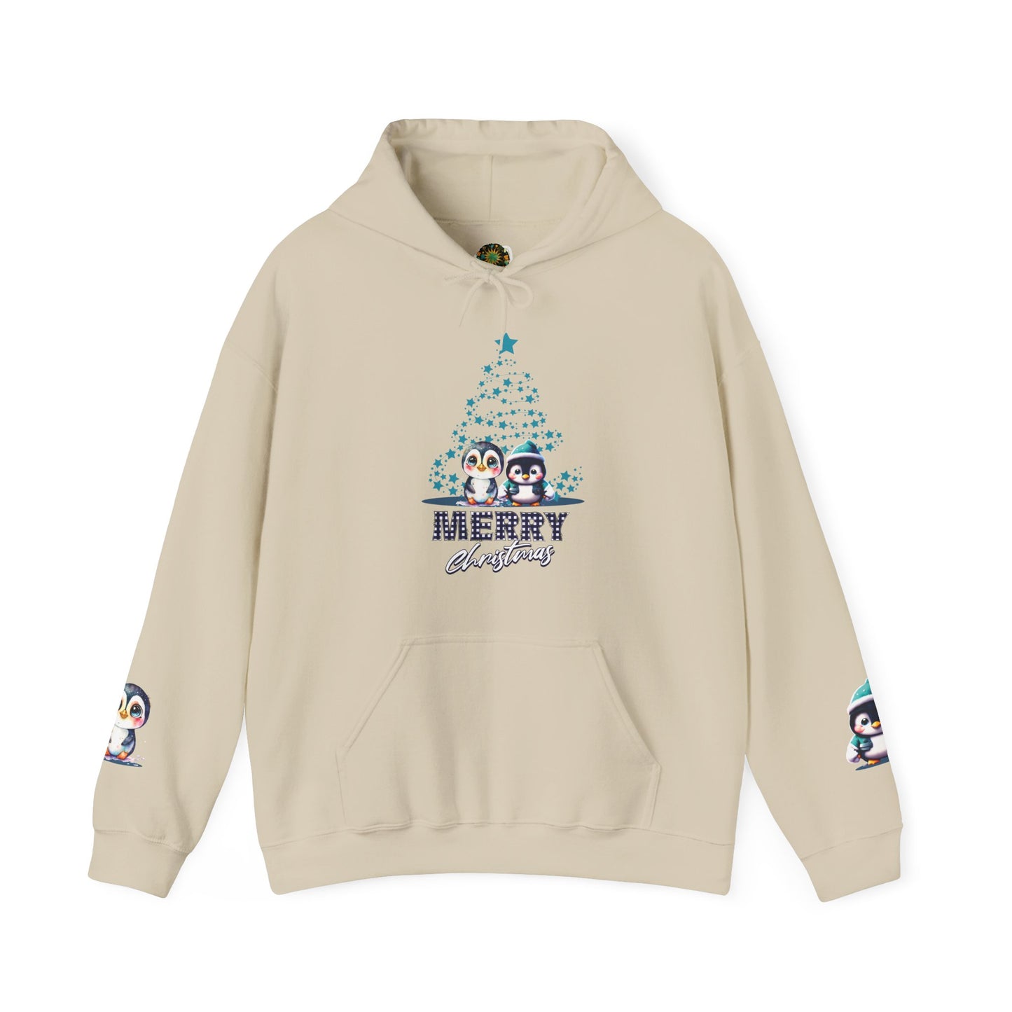 Christmas Hooded Penguin Sweatshirt Unique Festive Apparel Holiday Greeting Shirt for Lovers of Penguins Vintage Plaid Hoodie Gift Idea