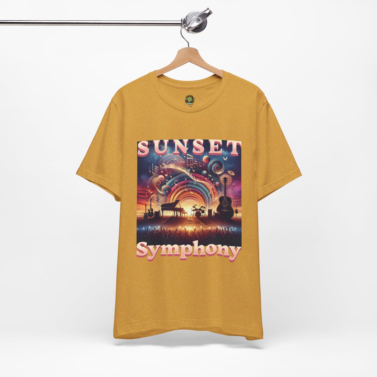 Bohemian Festival T-Shirt Sunset Symphony Desert Music Tee for Music Festivals, Concerts, and Music Lovers