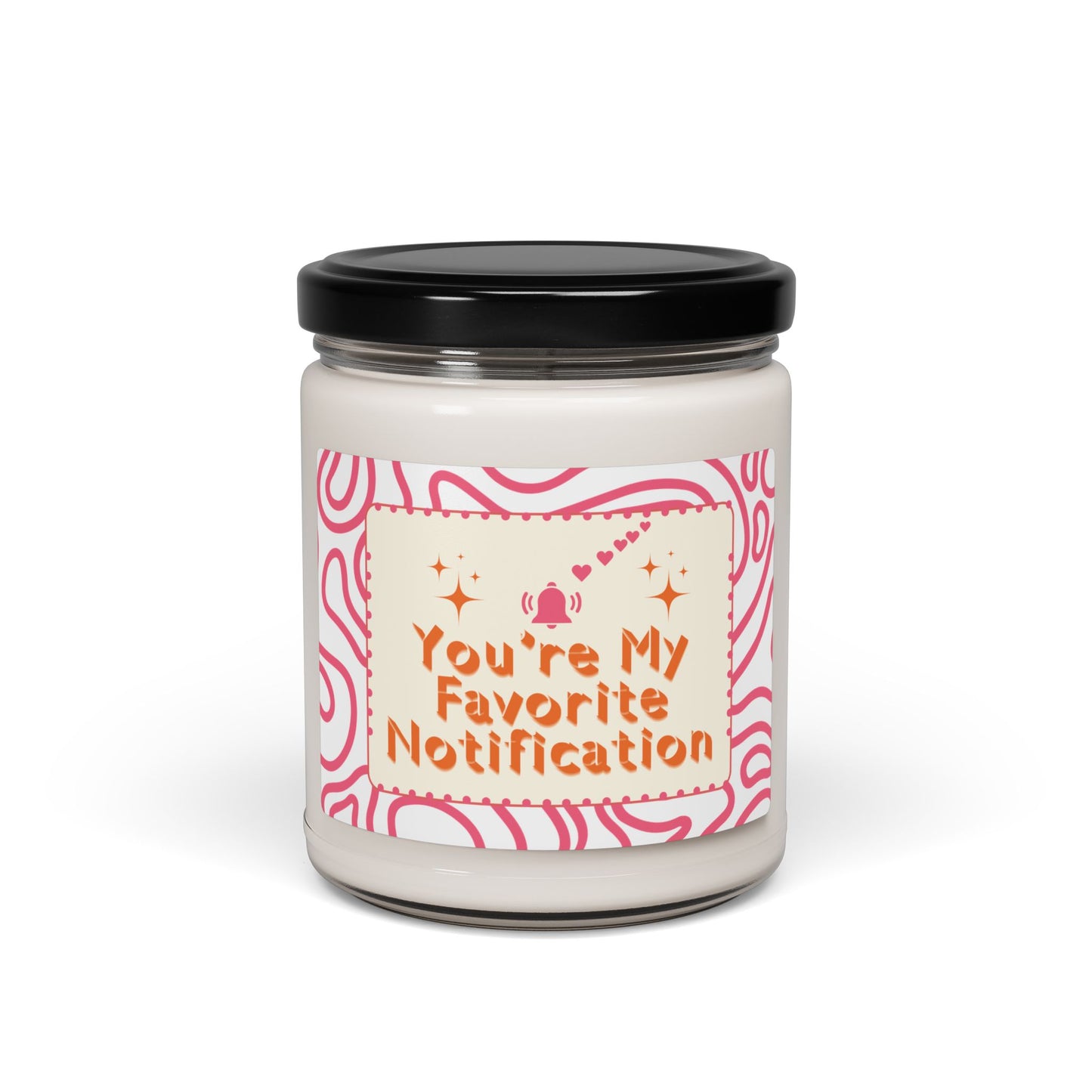 Notification-Inspired Valentine Gift Trendy V-Day Gen Z Love Candle Gift Playful romantic Candle Design Gift Aromatic Soy Wax Candle For Couples