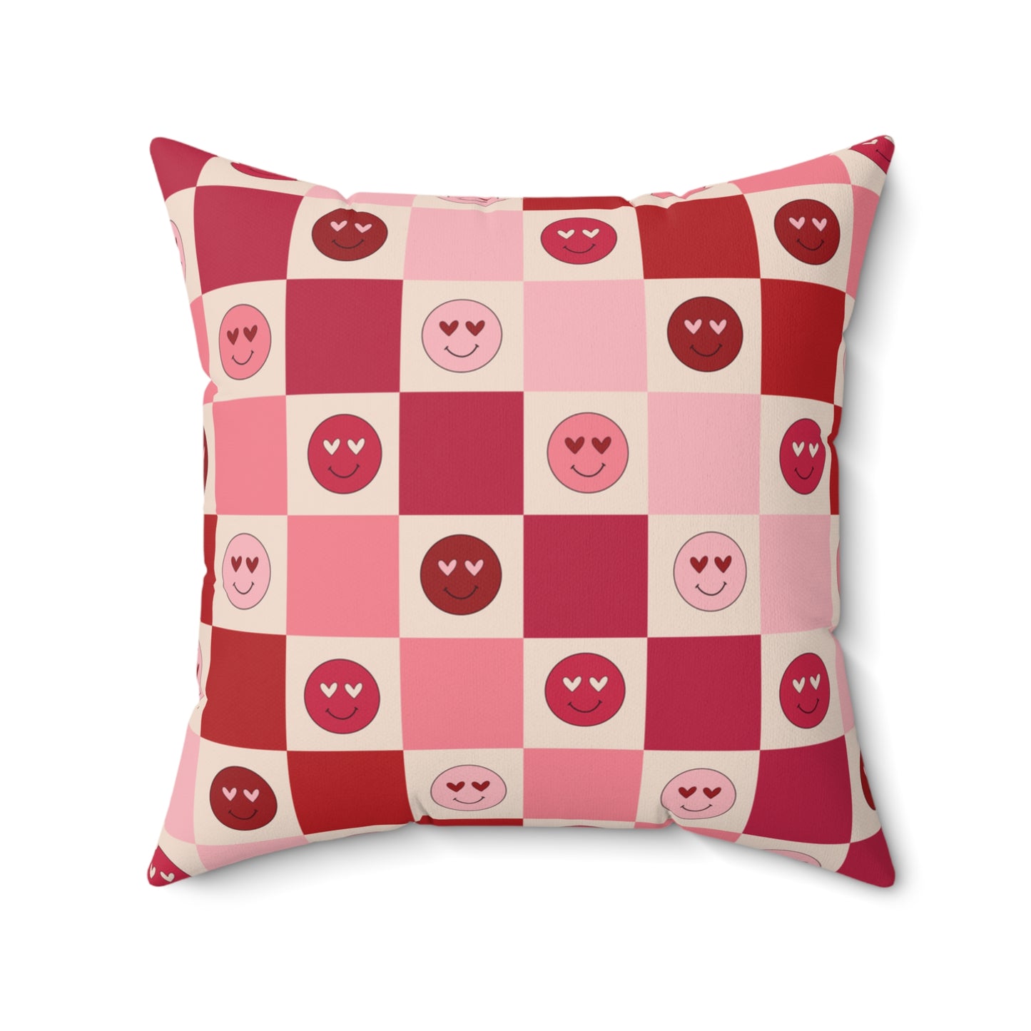 Gift Pillow For Valentine's Day Playful V-Day Checkerboard Pillow Design Durable and Stylish Gift For Special Someone